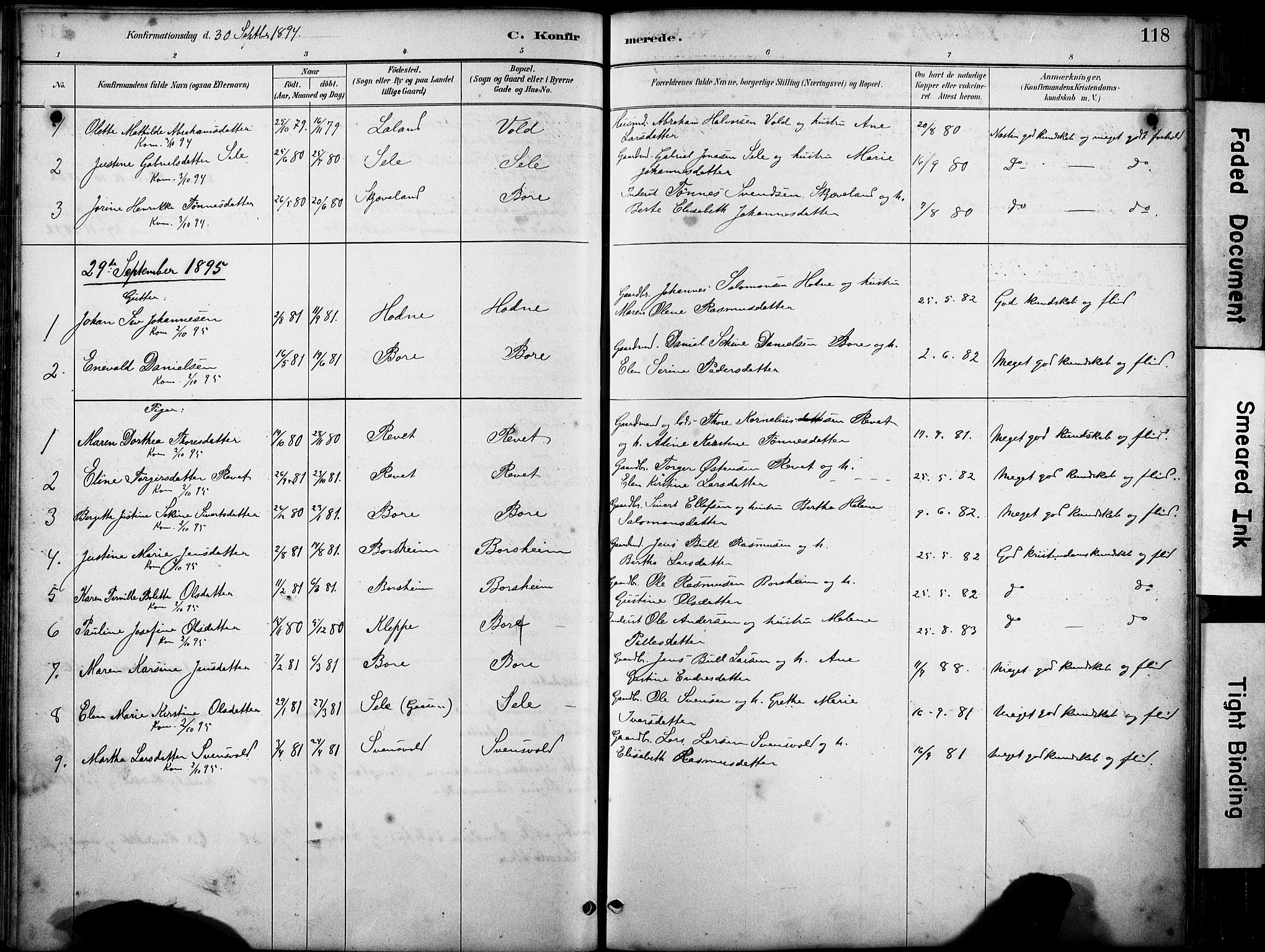 Klepp sokneprestkontor, SAST/A-101803/001/3/30BA/L0008: Parish register (official) no. A 9, 1886-1919, p. 118