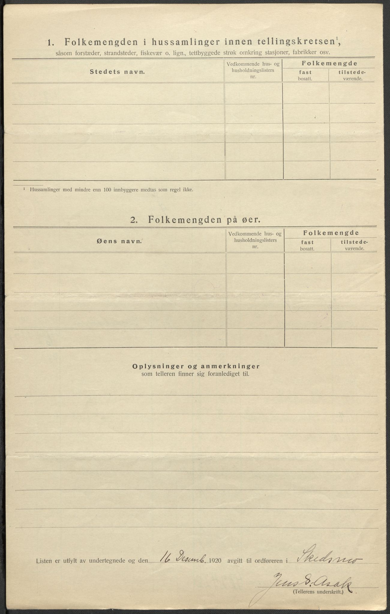 SAO, 1920 census for Skedsmo, 1920, p. 10