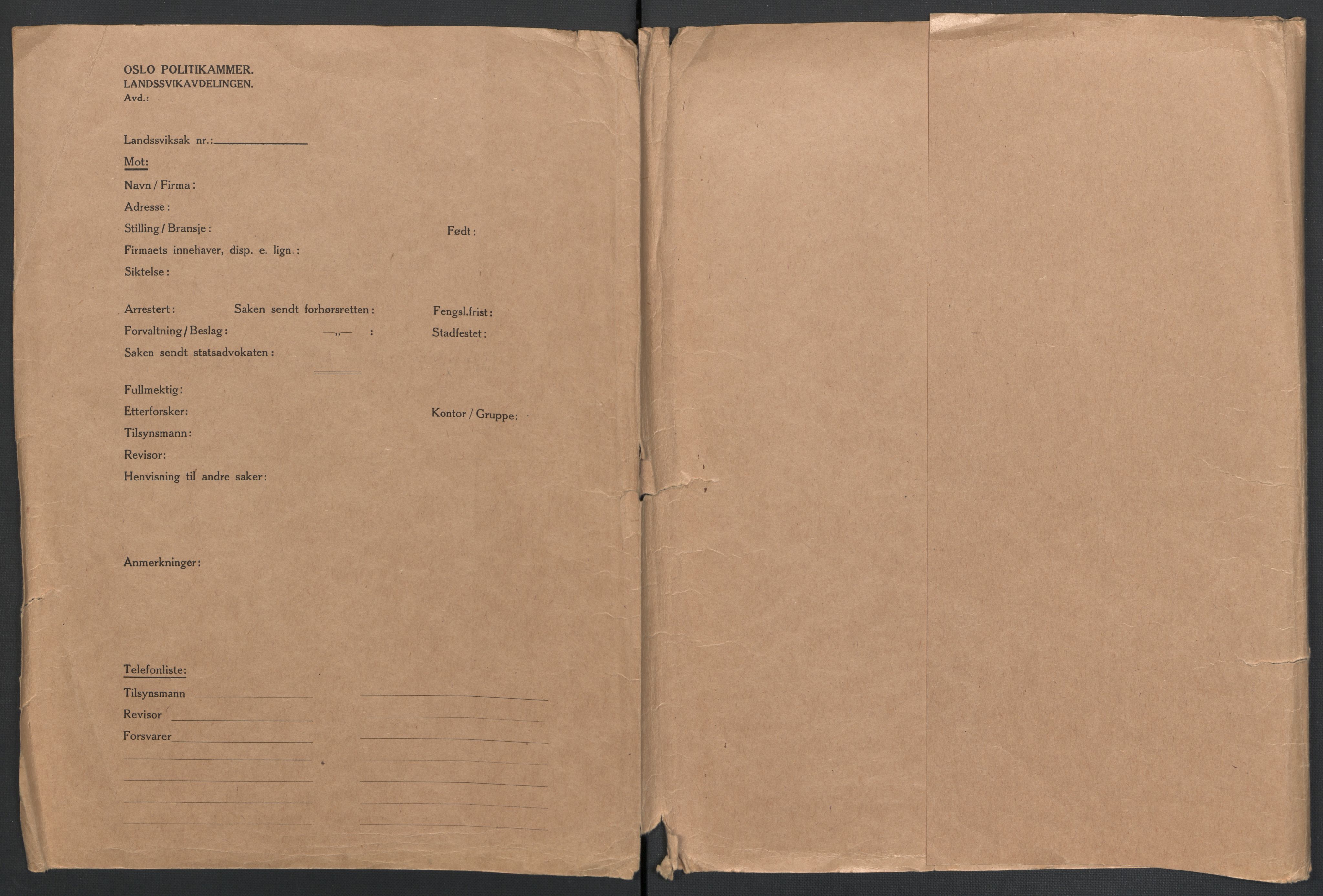 Landssvikarkivet, Oslo politikammer, AV/RA-S-3138-01/D/Da/L0003: Dnr. 29, 1945, p. 1434