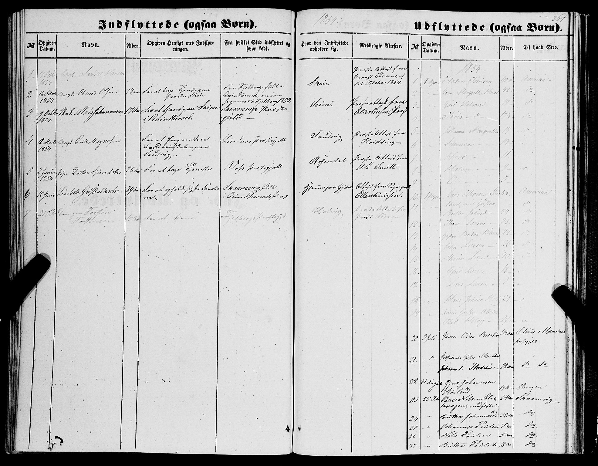 Kvinnherad sokneprestembete, SAB/A-76401/H/Haa: Parish register (official) no. A 8, 1854-1872, p. 264