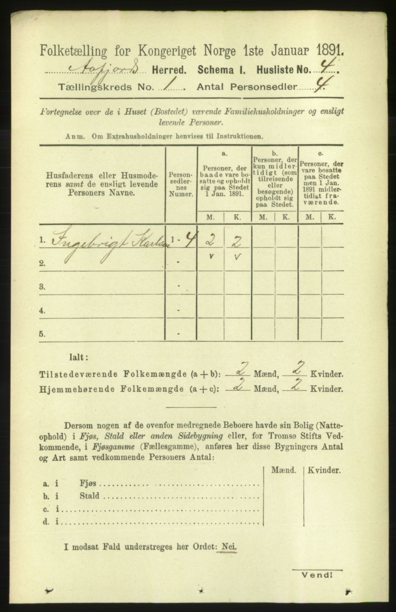 RA, 1891 census for 1630 Åfjord, 1891, p. 40