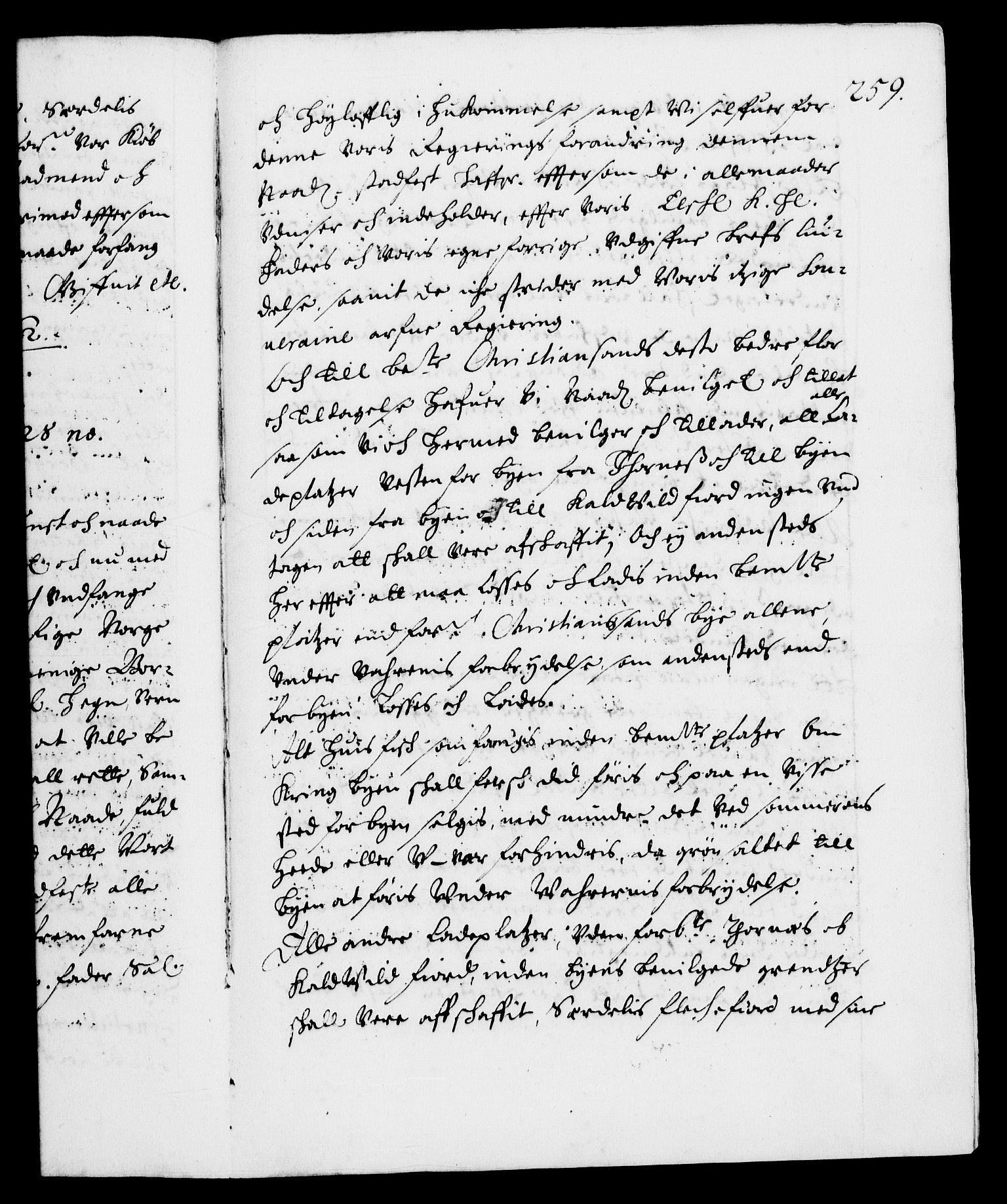 Danske Kanselli 1572-1799, AV/RA-EA-3023/F/Fc/Fca/Fcaa/L0010: Norske registre (mikrofilm), 1660-1670, p. 259a