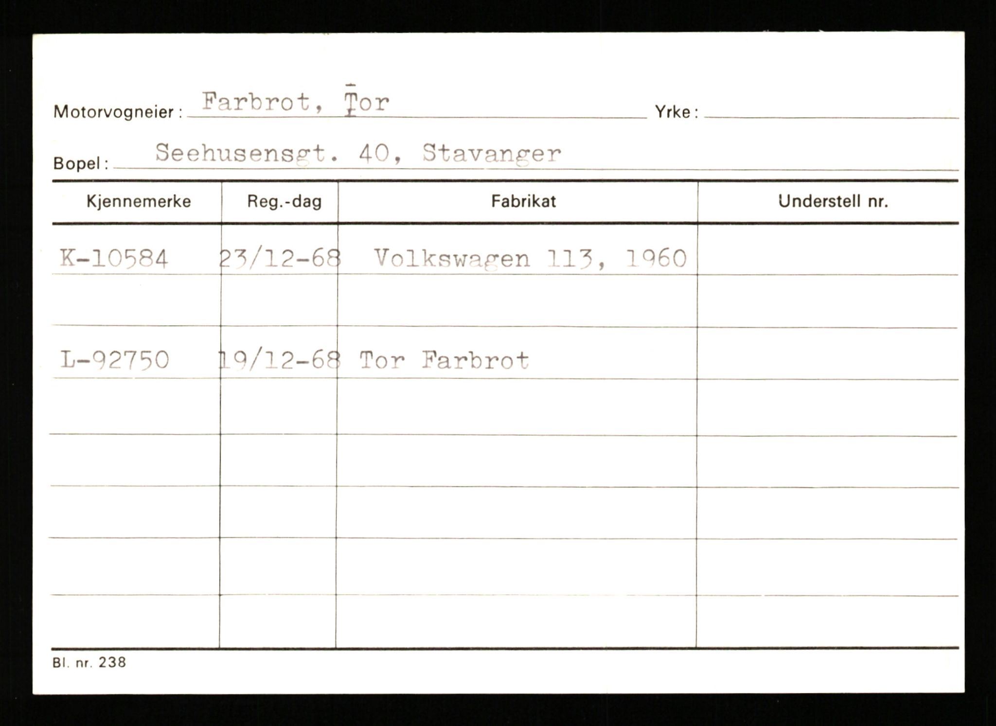 Stavanger trafikkstasjon, AV/SAST-A-101942/0/G/L0003: Registreringsnummer: 10466 - 15496, 1930-1971, p. 129