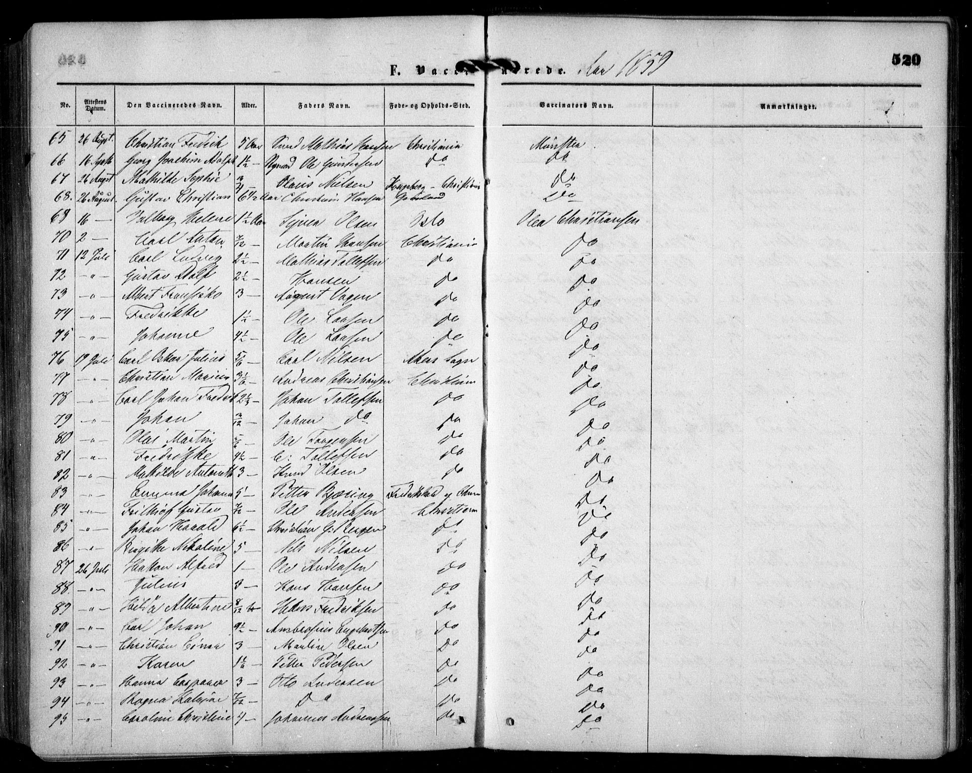 Grønland prestekontor Kirkebøker, AV/SAO-A-10848/F/Fa/L0001: Parish register (official) no. 1, 1859-1861, p. 520
