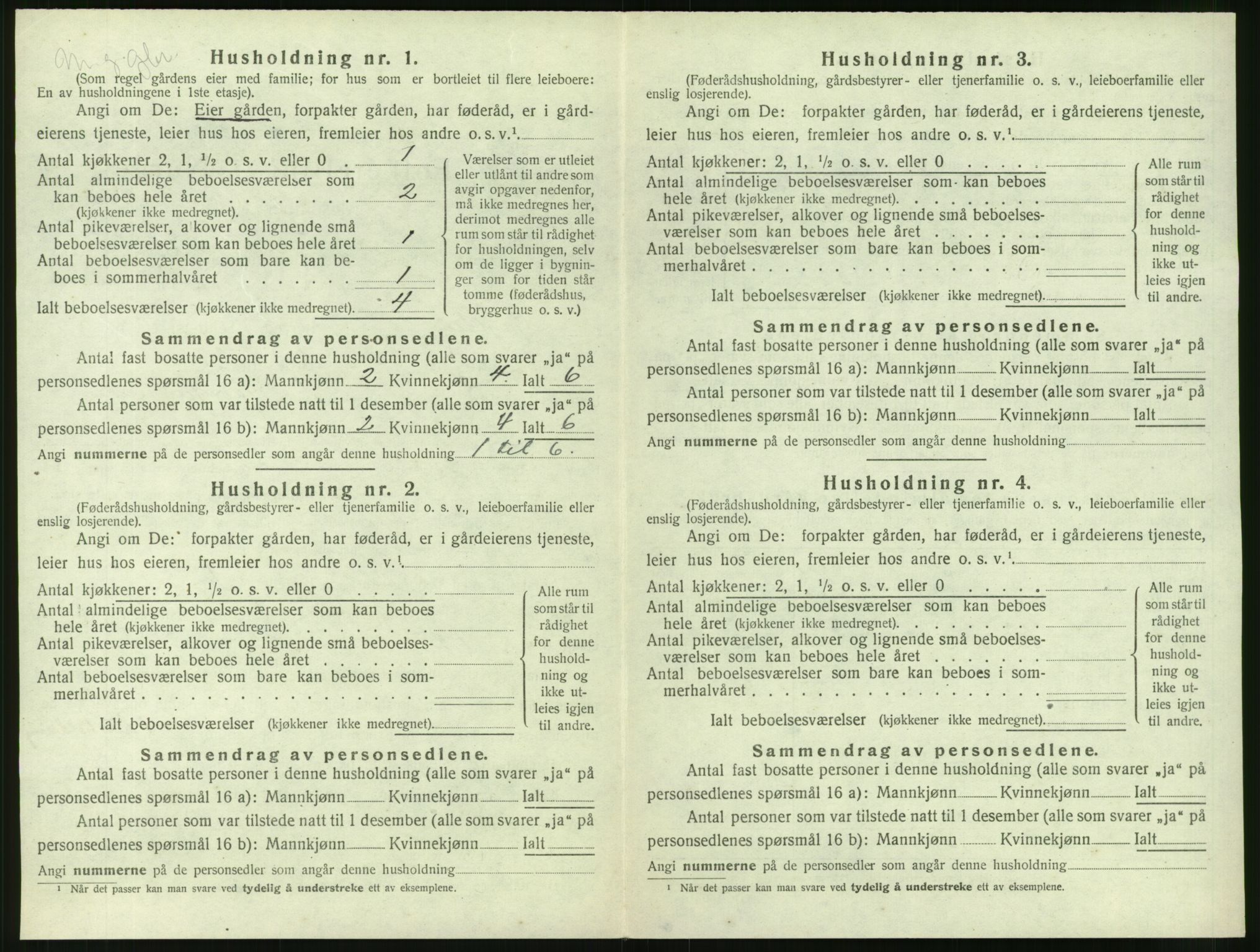 SAT, 1920 census for Grytten, 1920, p. 531