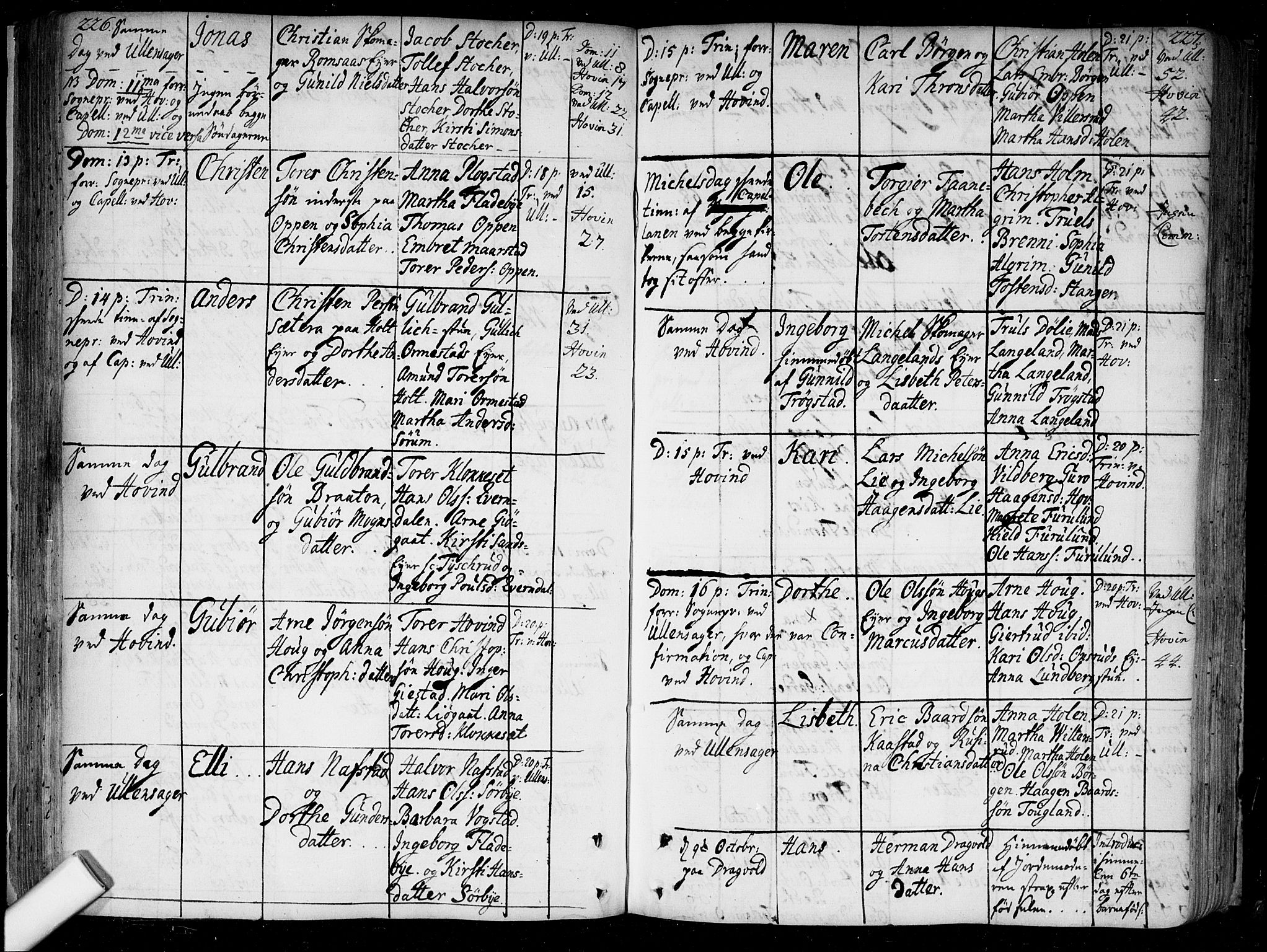 Ullensaker prestekontor Kirkebøker, AV/SAO-A-10236a/F/Fa/L0005: Parish register (official) no. I 5, 1733-1762, p. 226-227