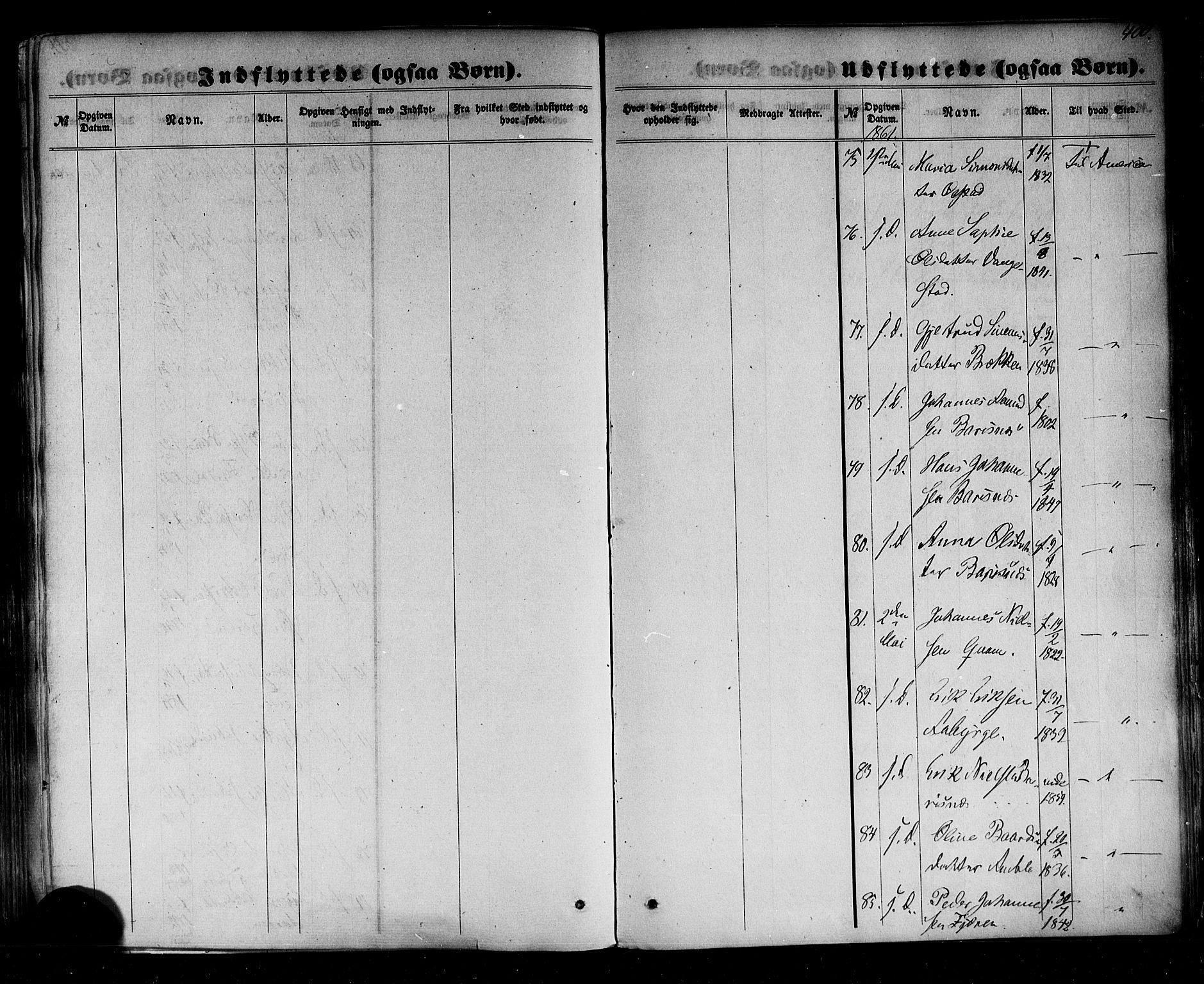 Sogndal sokneprestembete, SAB/A-81301/H/Haa/Haaa/L0013: Parish register (official) no. A 13, 1859-1877, p. 400
