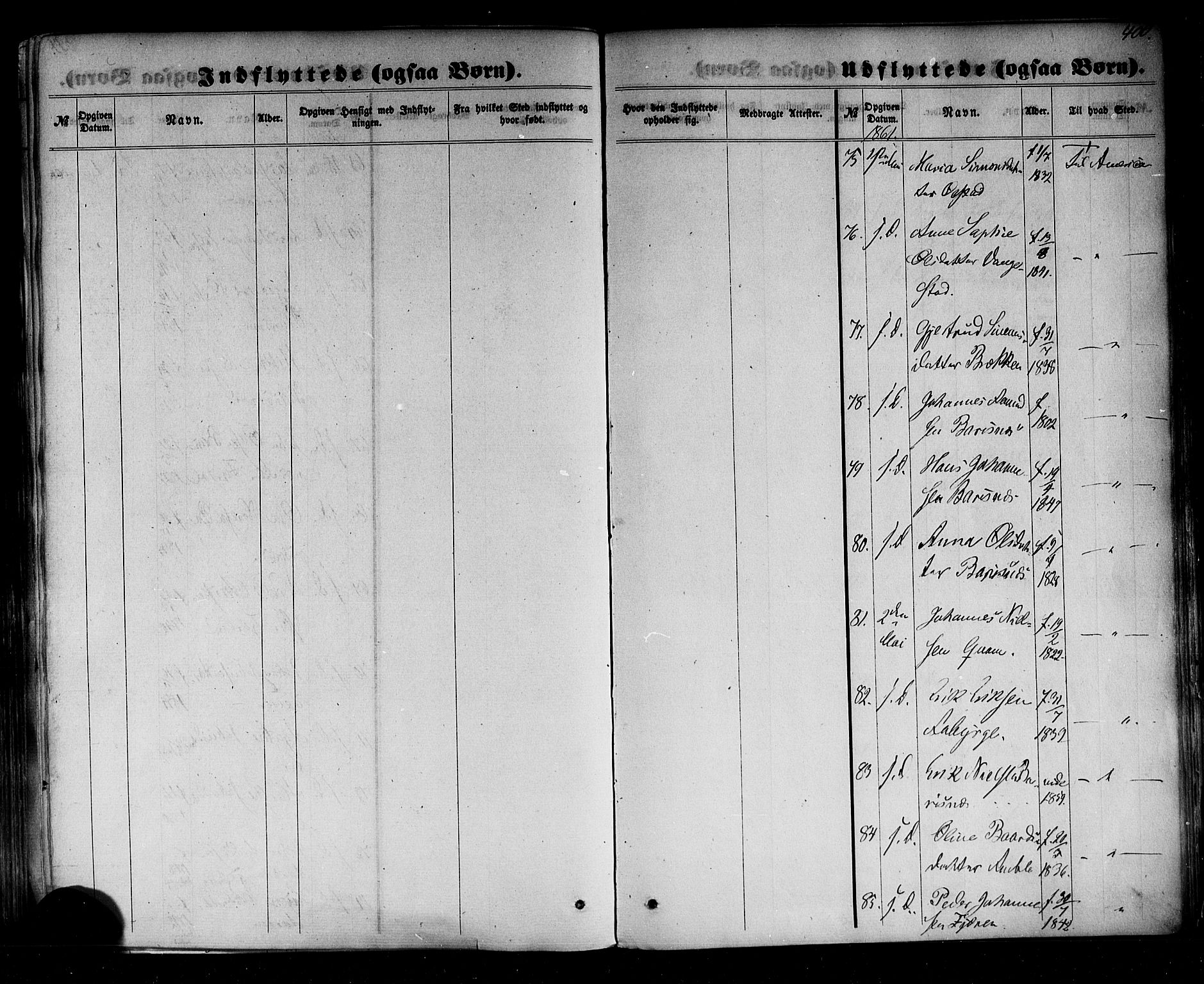 Sogndal sokneprestembete, AV/SAB-A-81301/H/Haa/Haaa/L0013: Parish register (official) no. A 13, 1859-1877, p. 400