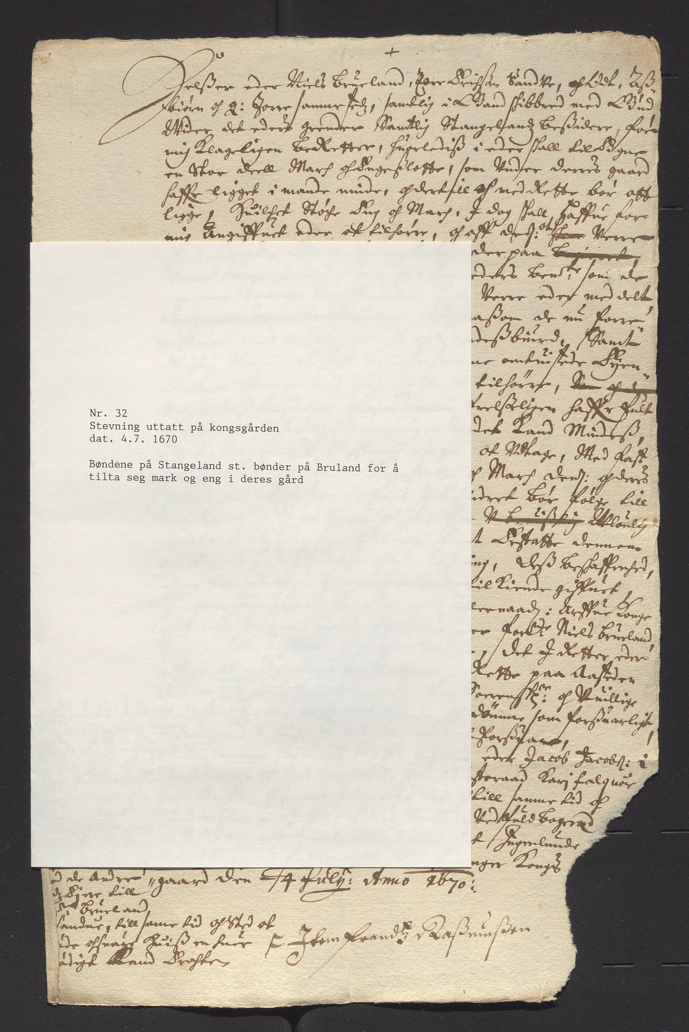Stavanger len, AV/SAST-A-101870/Ob/L0041: Diverse, 1667-1670, p. 329