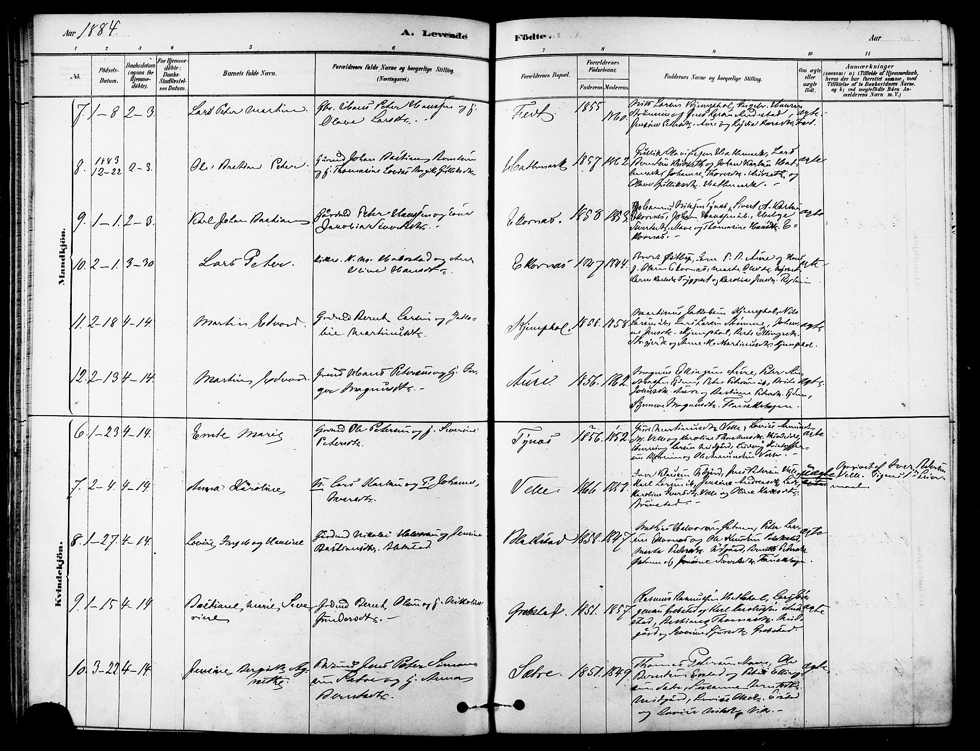 Ministerialprotokoller, klokkerbøker og fødselsregistre - Møre og Romsdal, AV/SAT-A-1454/523/L0334: Parish register (official) no. 523A01, 1878-1891