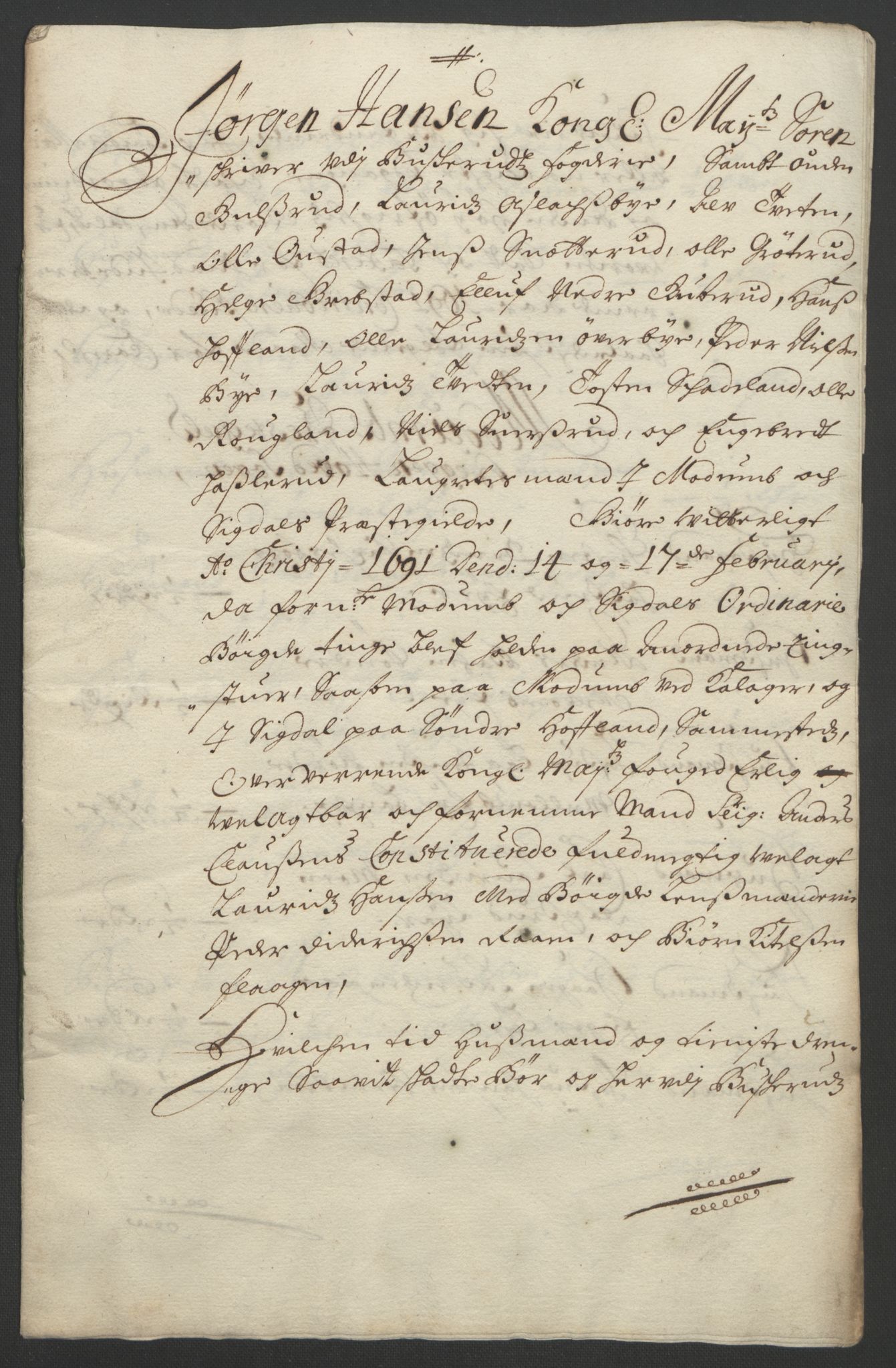 Rentekammeret inntil 1814, Reviderte regnskaper, Fogderegnskap, RA/EA-4092/R25/L1681: Fogderegnskap Buskerud, 1691-1692, p. 202