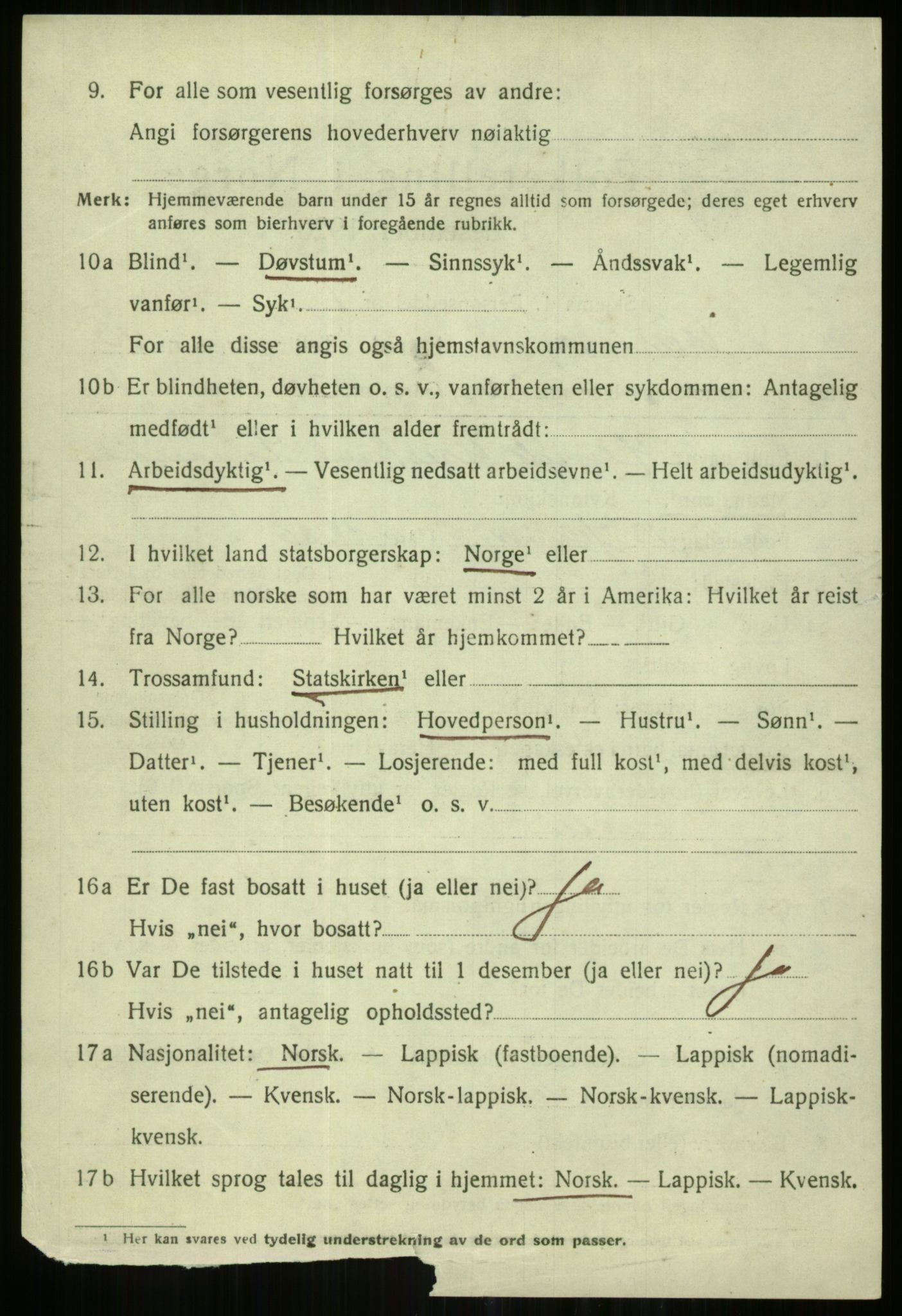 SATØ, 1920 census for Karlsøy, 1920, p. 3980