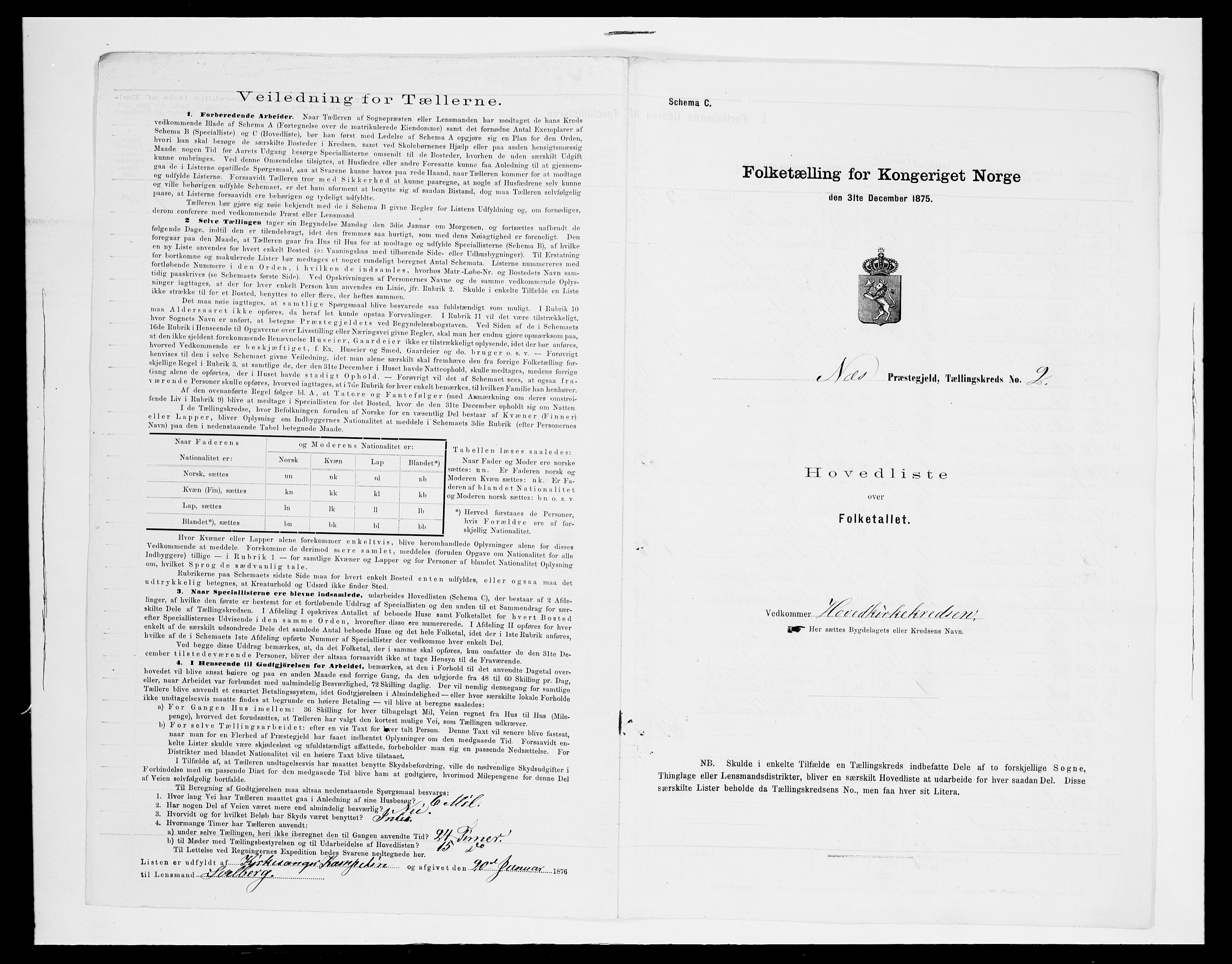 SAH, 1875 census for 0411P Nes, 1875, p. 29