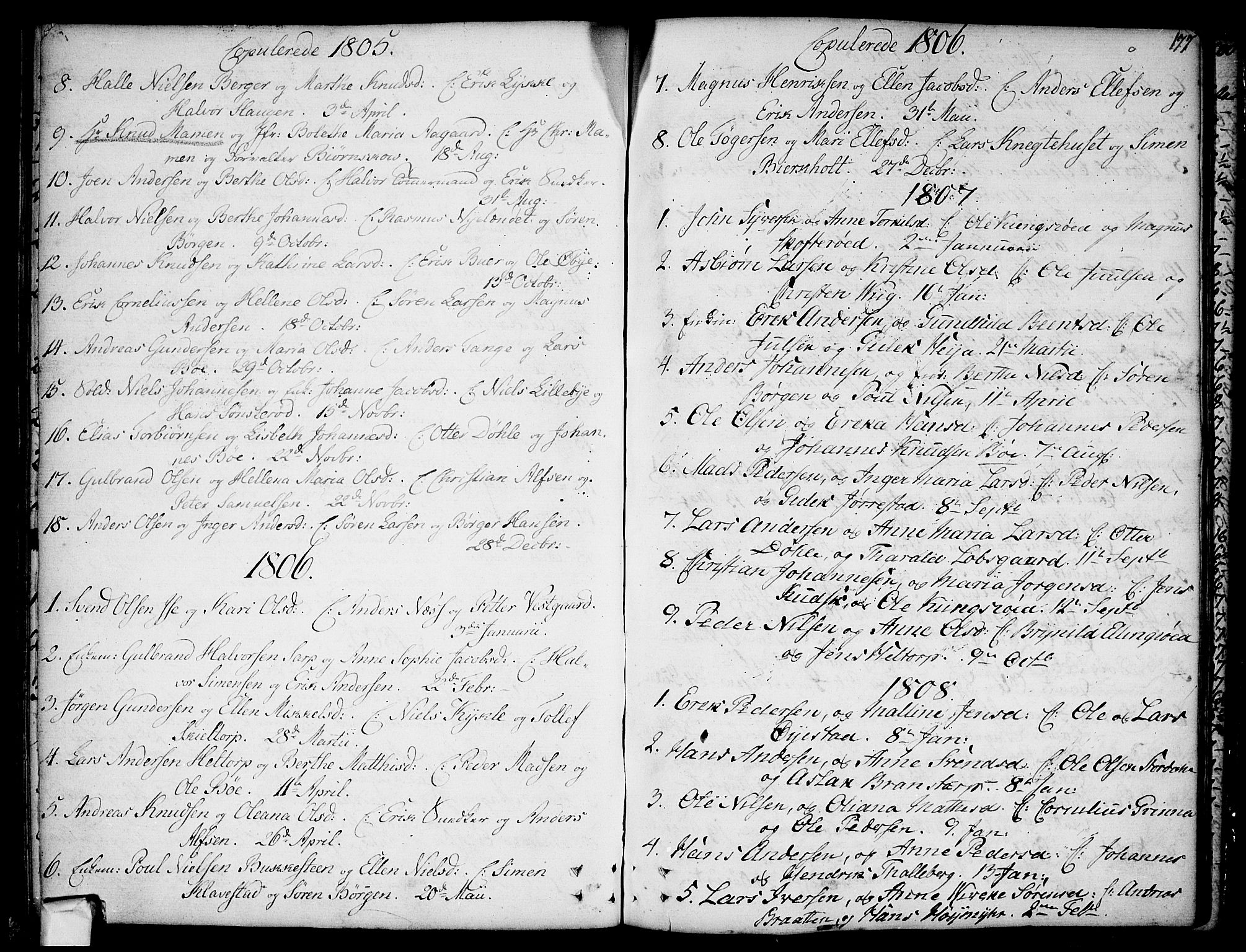 Skjeberg prestekontor Kirkebøker, SAO/A-10923/F/Fa/L0003: Parish register (official) no. I 3, 1792-1814, p. 177