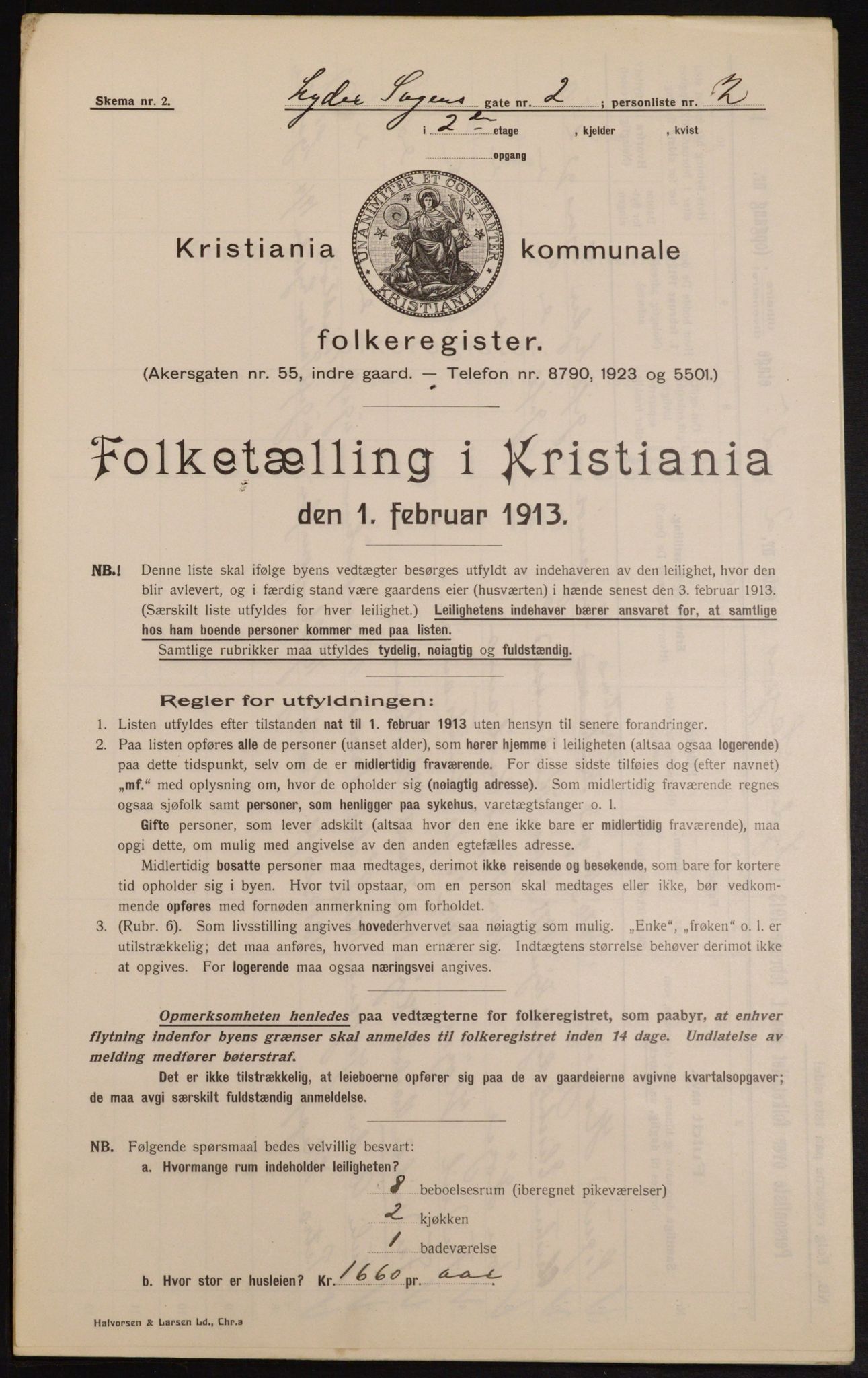 OBA, Municipal Census 1913 for Kristiania, 1913, p. 58229