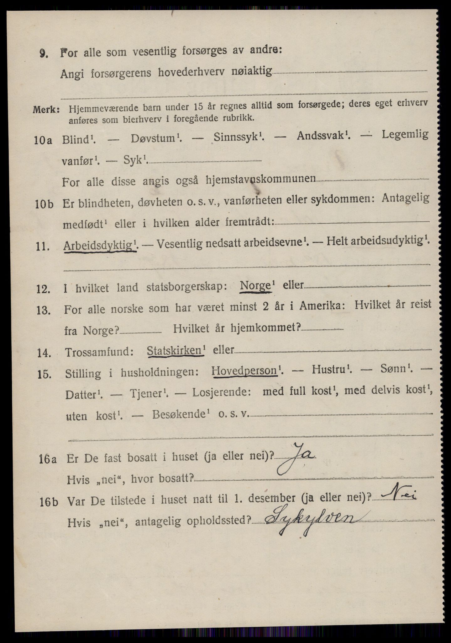 SAT, 1920 census for Vigra, 1920, p. 291