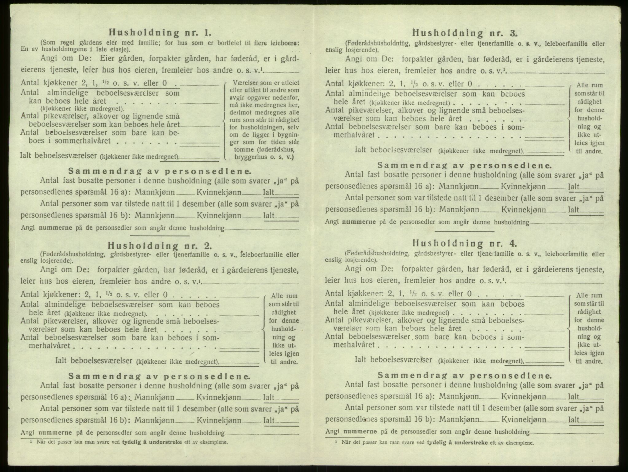 SAB, 1920 census for Lindås, 1920, p. 1219