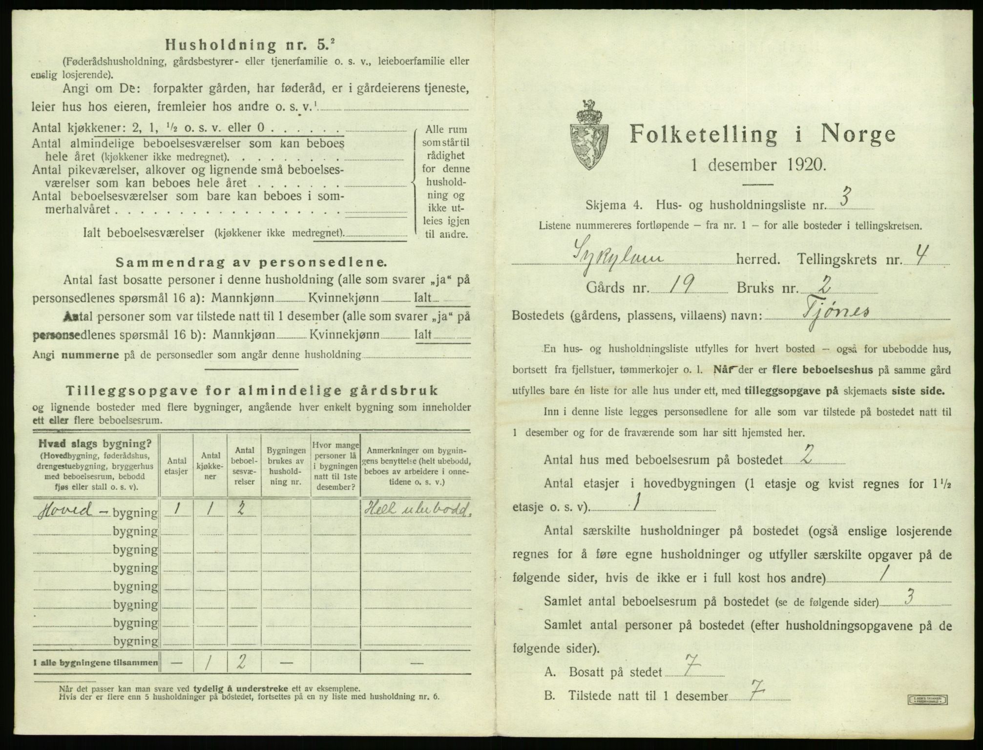 SAT, 1920 census for Sykkylven, 1920, p. 357