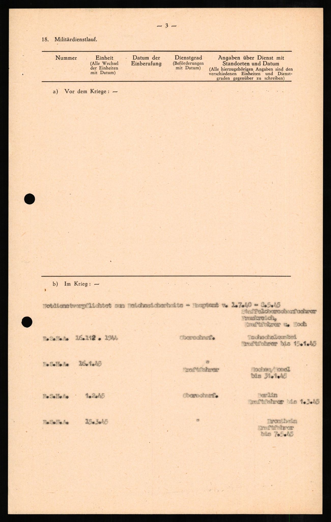 Forsvaret, Forsvarets overkommando II, AV/RA-RAFA-3915/D/Db/L0006: CI Questionaires. Tyske okkupasjonsstyrker i Norge. Tyskere., 1945-1946, p. 266