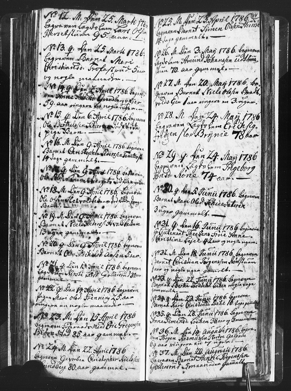 Romedal prestekontor, SAH/PREST-004/L/L0001: Parish register (copy) no. 1, 1785-1794, p. 84