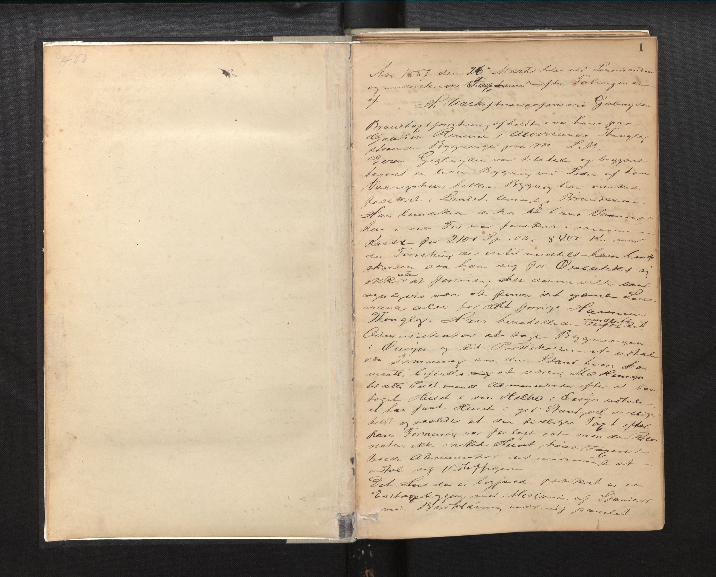 Lensmannen i Alversund, AV/SAB-A-30701/0012/L0001: Branntakstprotokoll, 1887-1949, p. 1a