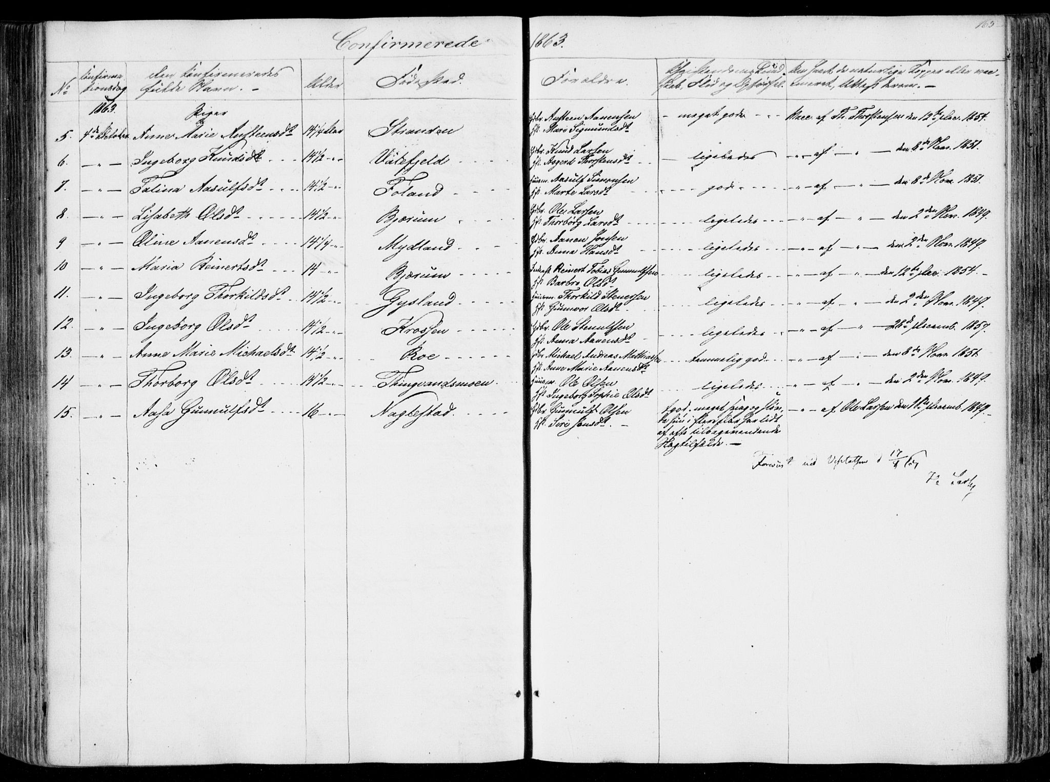 Hægebostad sokneprestkontor, AV/SAK-1111-0024/F/Fa/Faa/L0004: Parish register (official) no. A 4, 1834-1864, p. 165