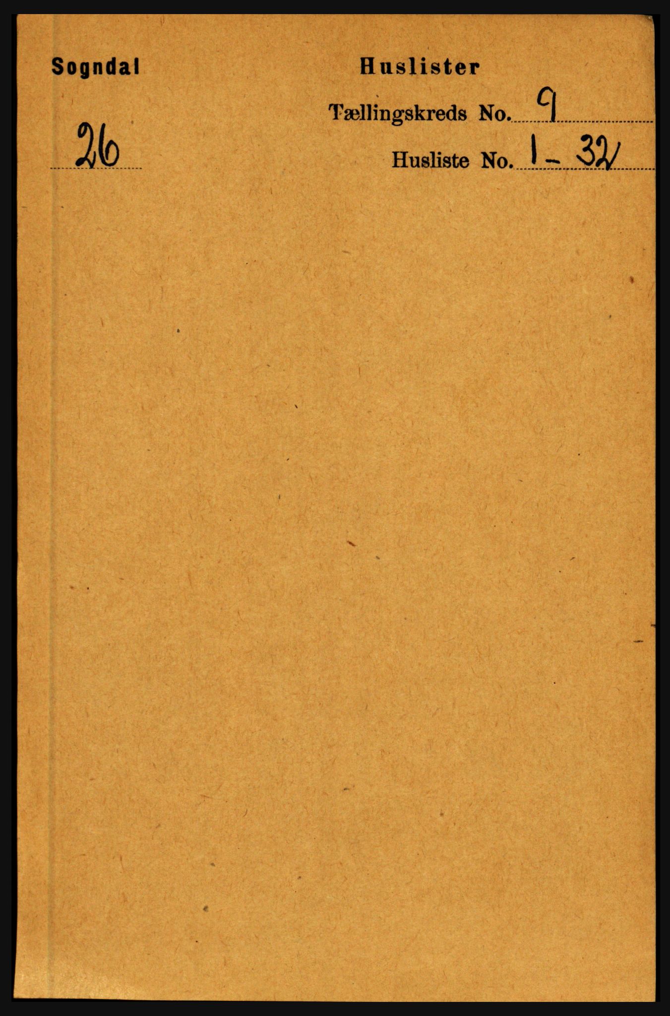 RA, 1891 census for 1420 Sogndal, 1891, p. 3646