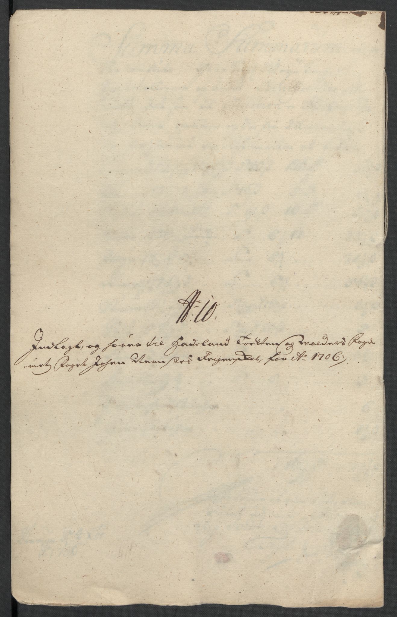 Rentekammeret inntil 1814, Reviderte regnskaper, Fogderegnskap, RA/EA-4092/R18/L1304: Fogderegnskap Hadeland, Toten og Valdres, 1706, p. 349