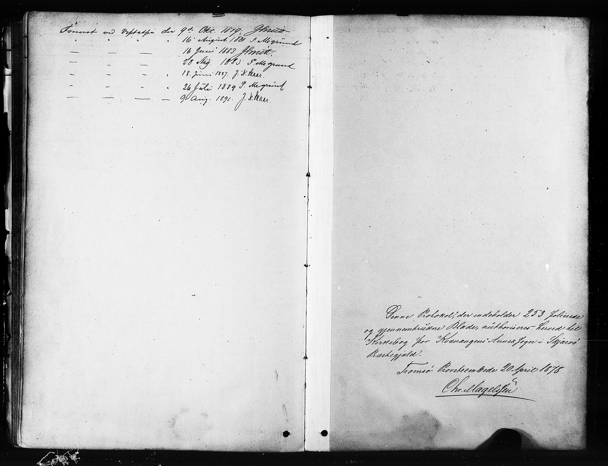 Skjervøy sokneprestkontor, SATØ/S-1300/H/Ha/Haa/L0012kirke: Parish register (official) no. 12, 1878-1891