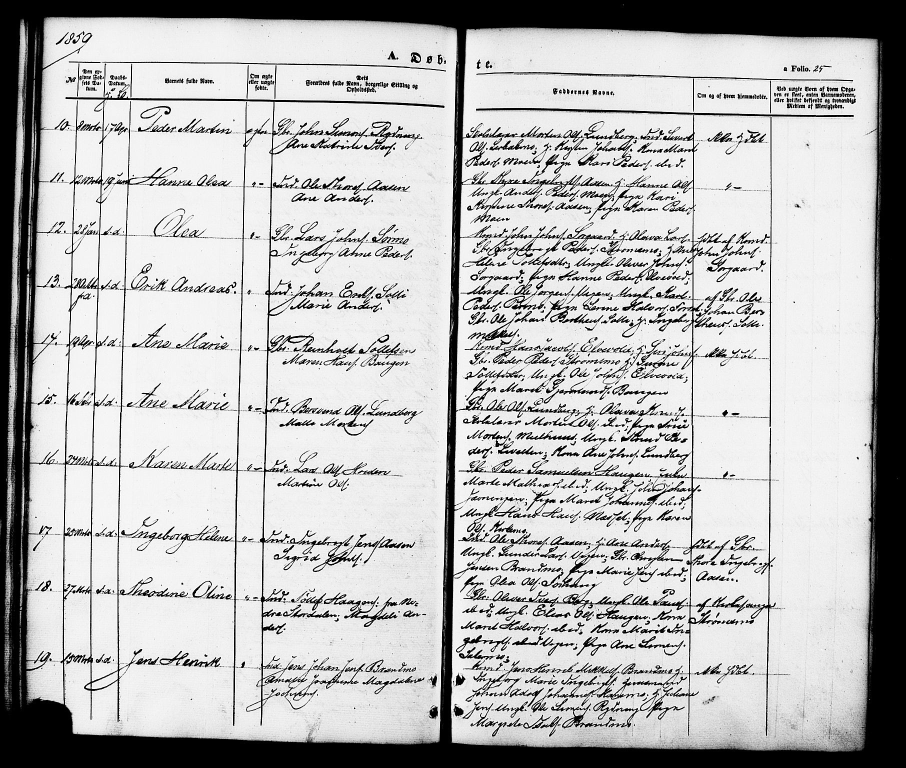 Målselv sokneprestembete, SATØ/S-1311/G/Ga/Gaa/L0008kirke: Parish register (official) no. 8, 1851-1877, p. 25