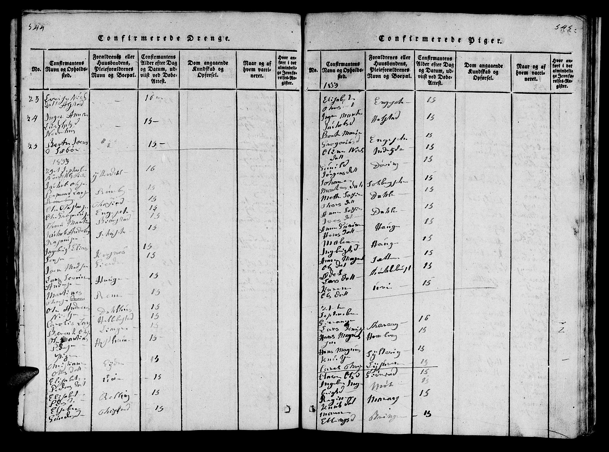 Ministerialprotokoller, klokkerbøker og fødselsregistre - Møre og Romsdal, SAT/A-1454/519/L0246: Parish register (official) no. 519A05, 1817-1834, p. 544-545
