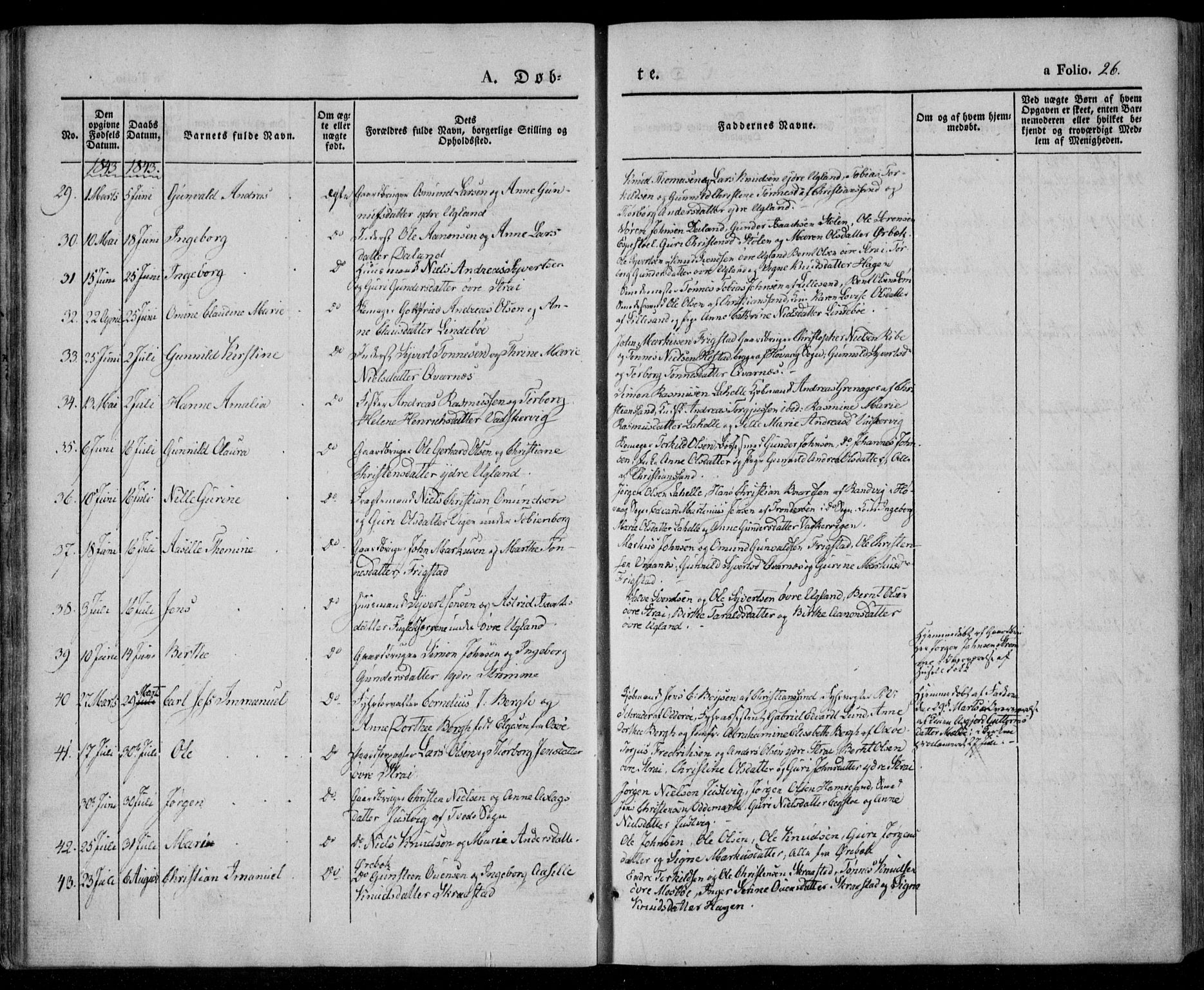 Oddernes sokneprestkontor, AV/SAK-1111-0033/F/Fa/Faa/L0006: Parish register (official) no. A 6, 1838-1851, p. 26