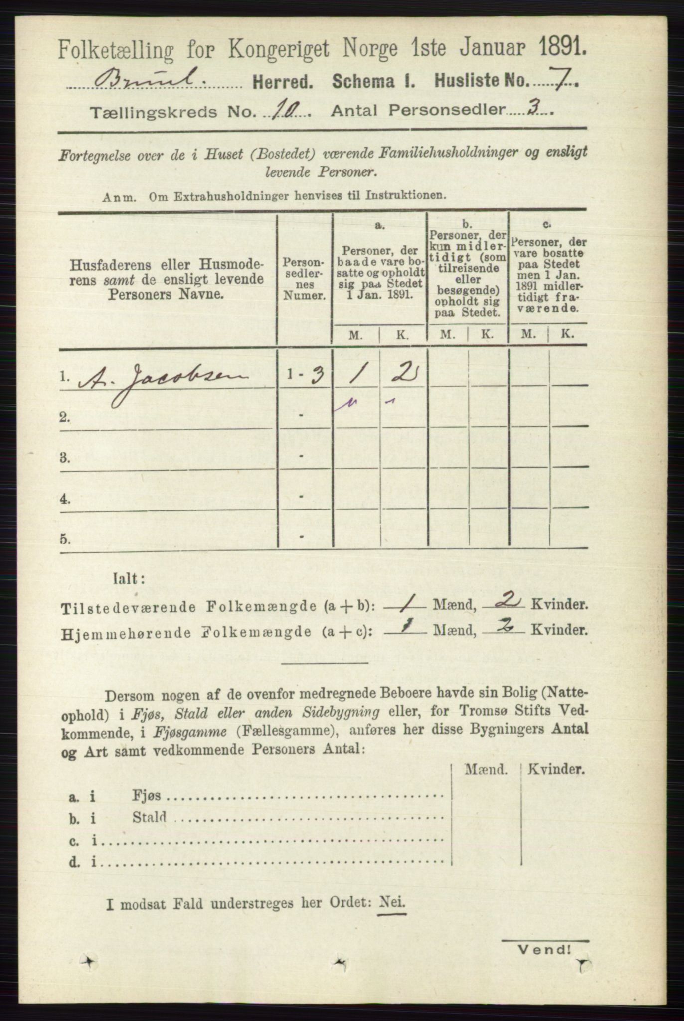 RA, 1891 census for 0726 Brunlanes, 1891, p. 4679