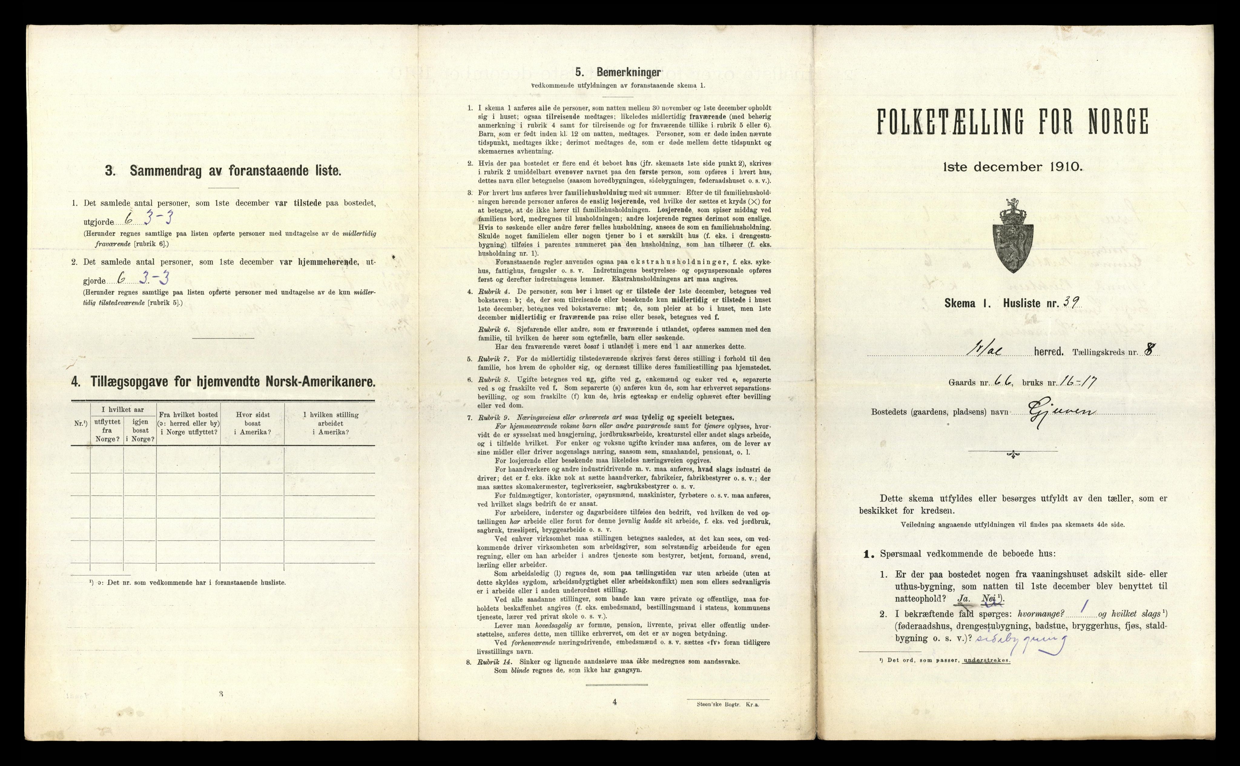 RA, 1910 census for Hol, 1910, p. 683