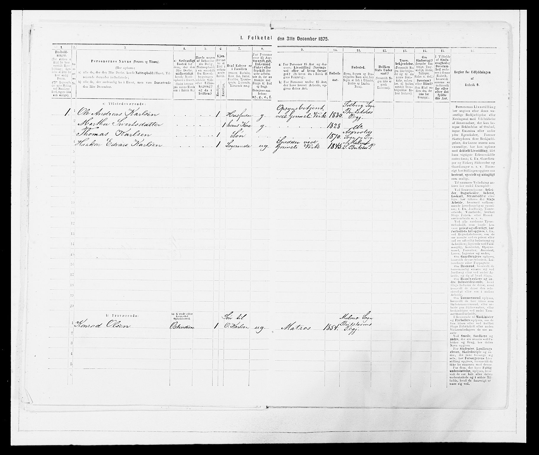 SAB, 1875 census for 1428P Askvoll, 1875, p. 52