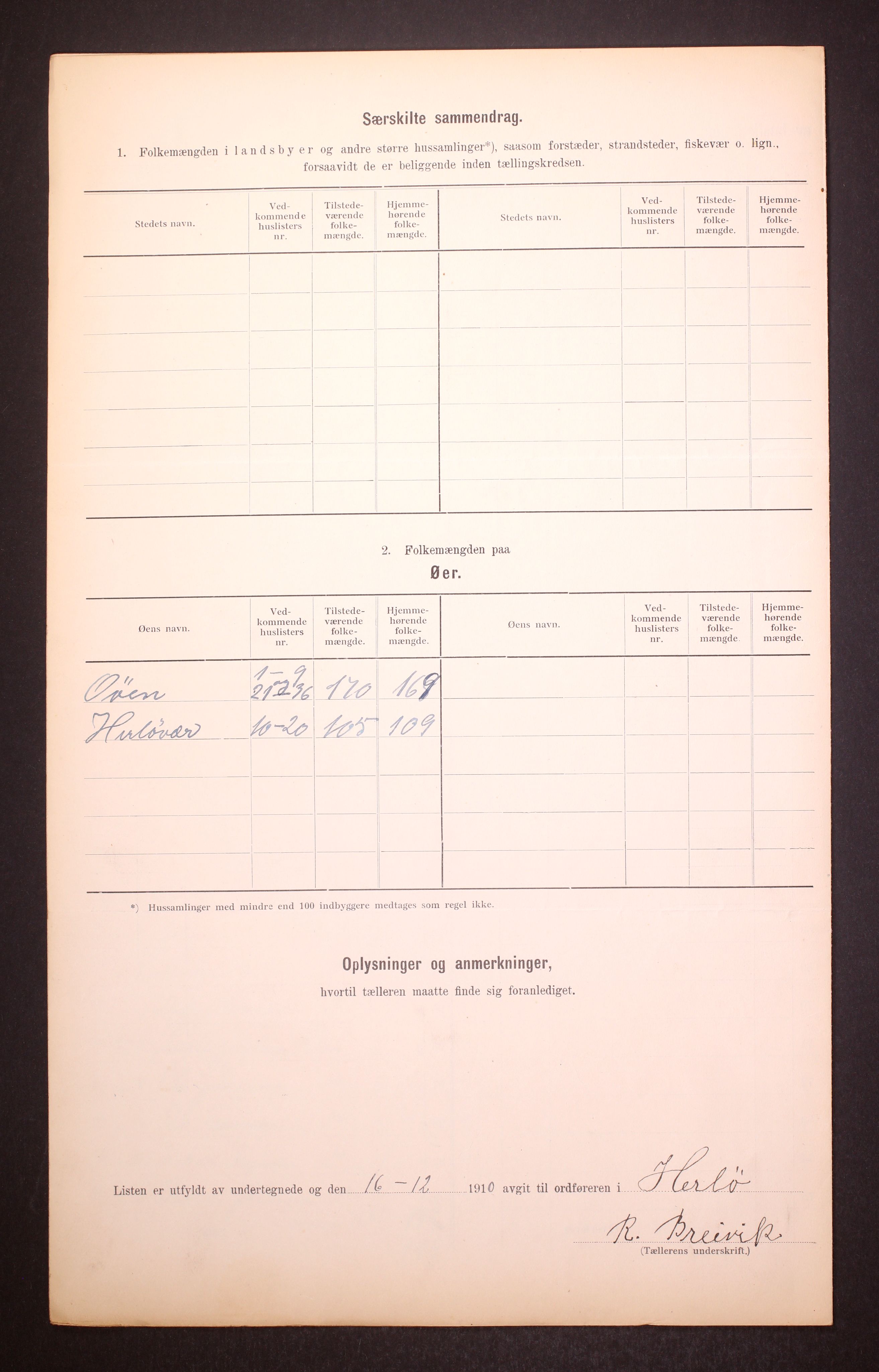 RA, 1910 census for Herdla, 1910, p. 30