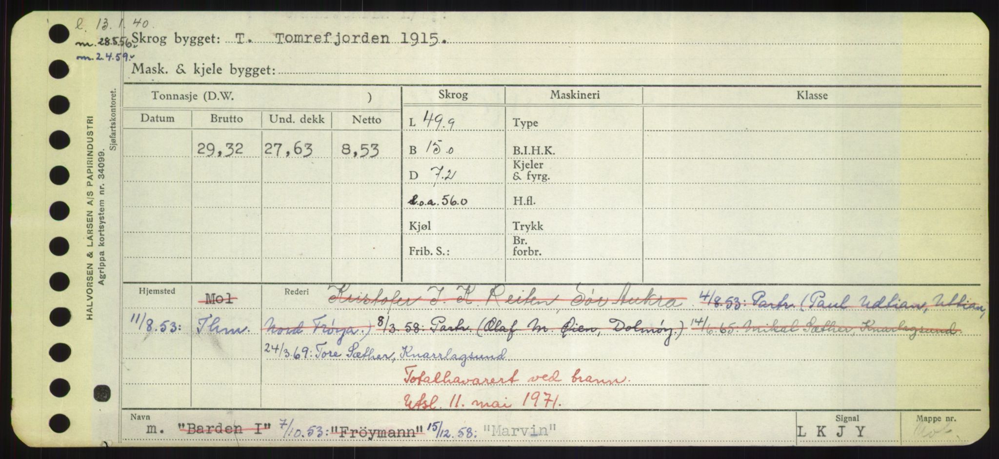 Sjøfartsdirektoratet med forløpere, Skipsmålingen, AV/RA-S-1627/H/Hd/L0024: Fartøy, M-Mim, p. 371