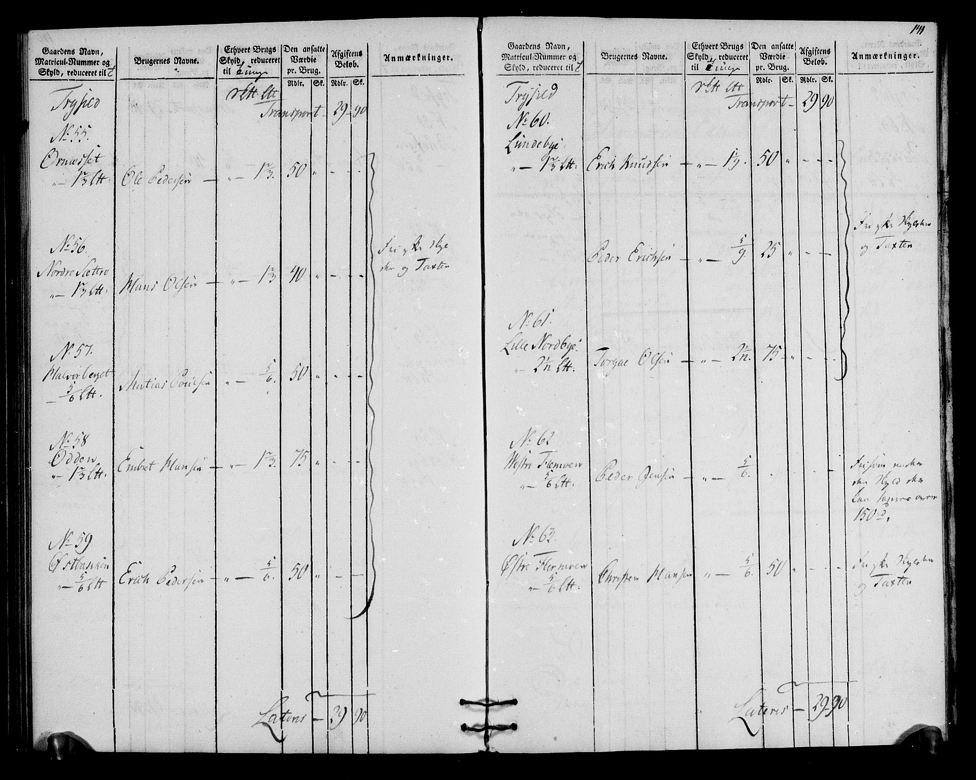 Rentekammeret inntil 1814, Realistisk ordnet avdeling, RA/EA-4070/N/Ne/Nea/L0030: Østerdal fogderi. Oppebørselsregister, 1803-1804, p. 144