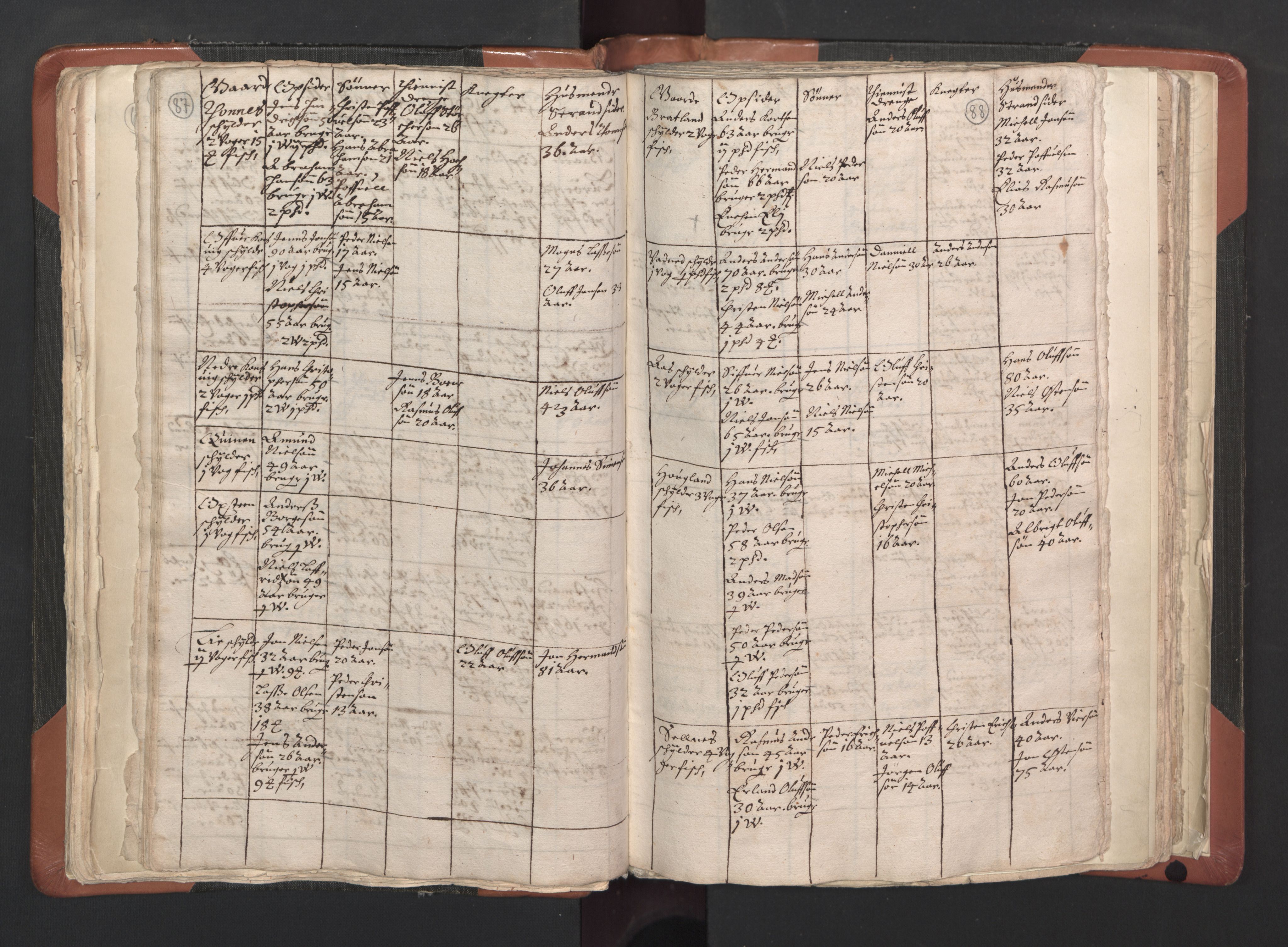 RA, Vicar's Census 1664-1666, no. 35: Helgeland deanery and Salten deanery, 1664-1666, p. 87-88