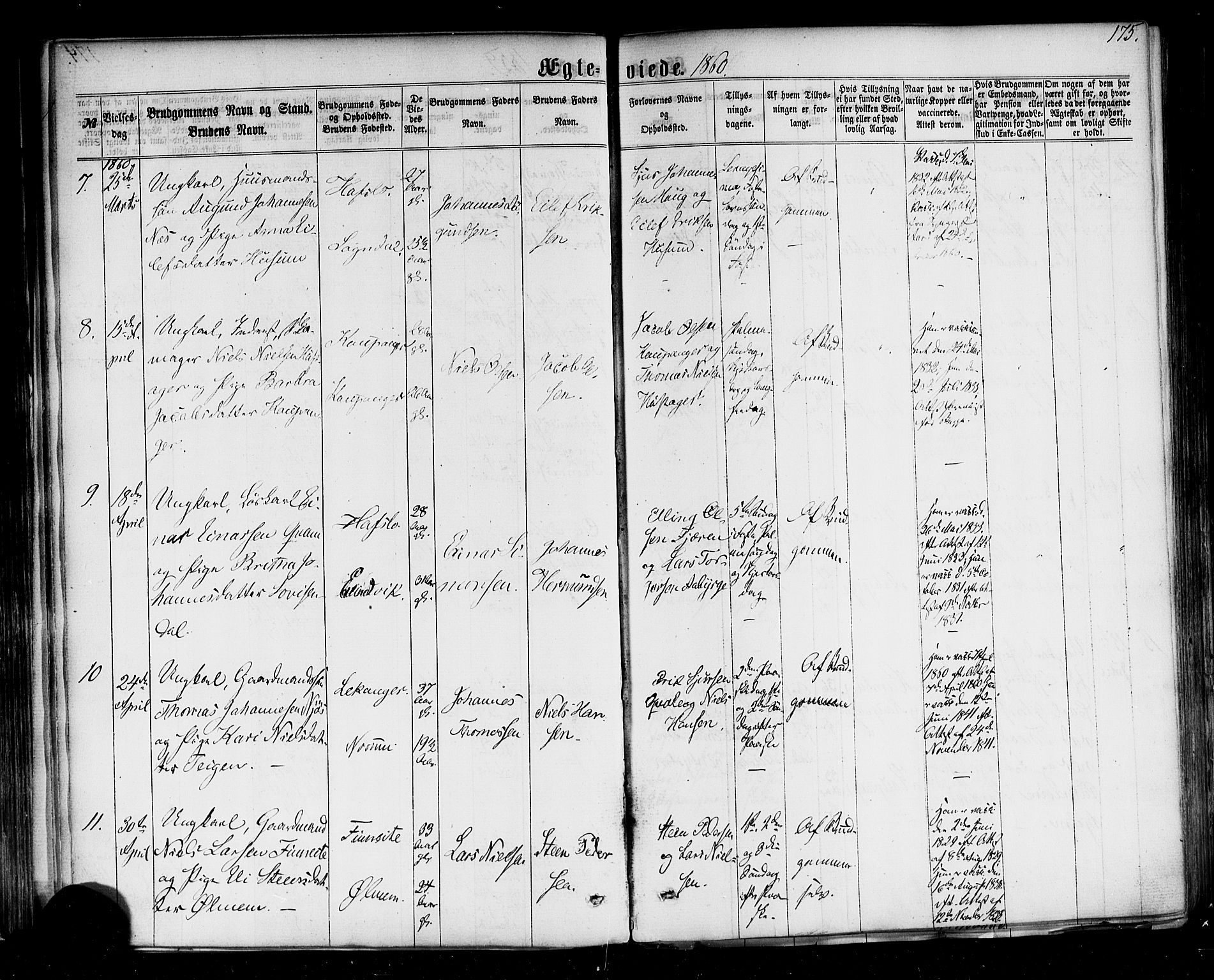 Sogndal sokneprestembete, SAB/A-81301/H/Haa/Haaa/L0013: Parish register (official) no. A 13, 1859-1877, p. 175