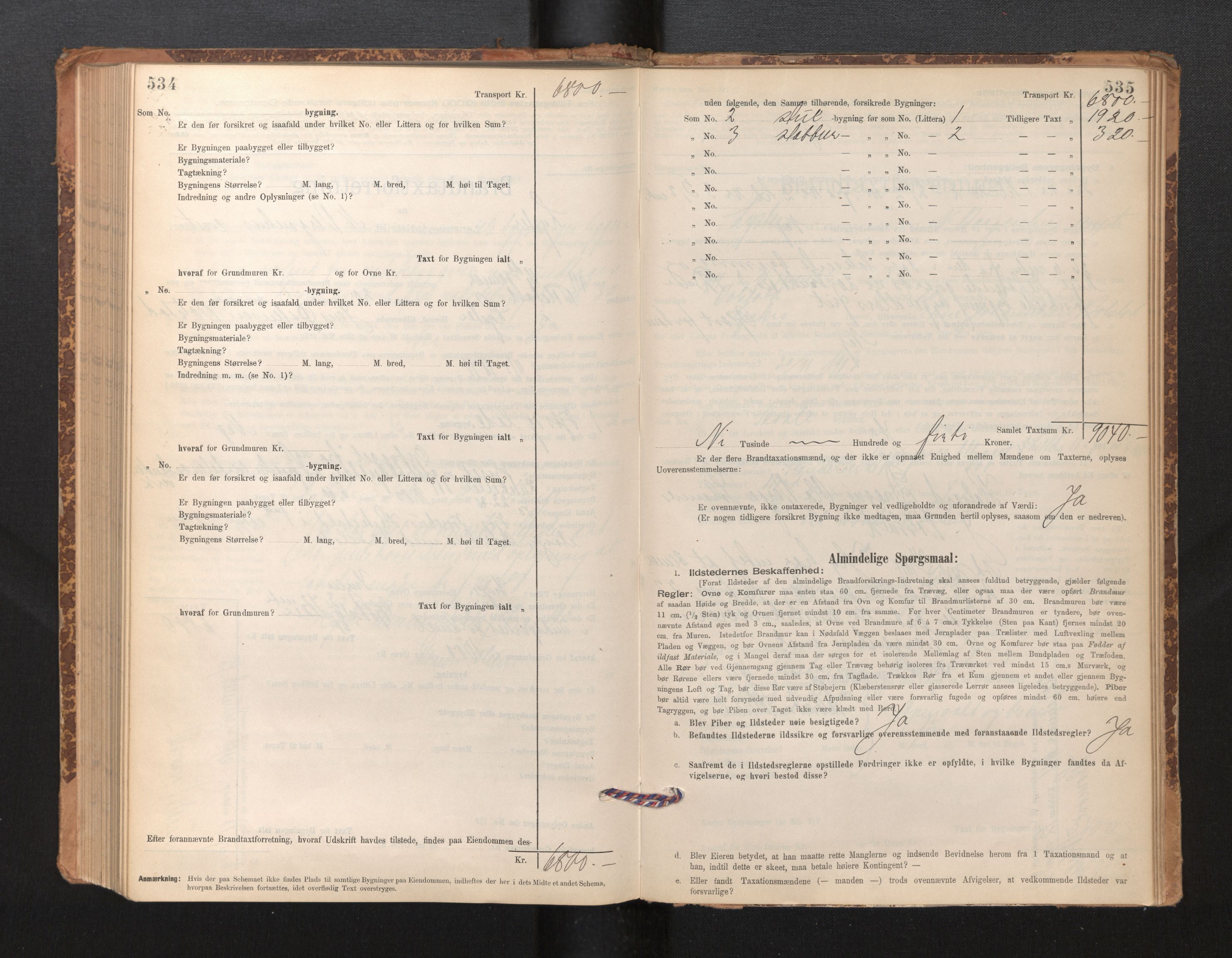 Lensmannen i Luster, AV/SAB-A-29301/0012/L0007: Branntakstprotokoll, skjematakst, 1895-1935, p. 534-535