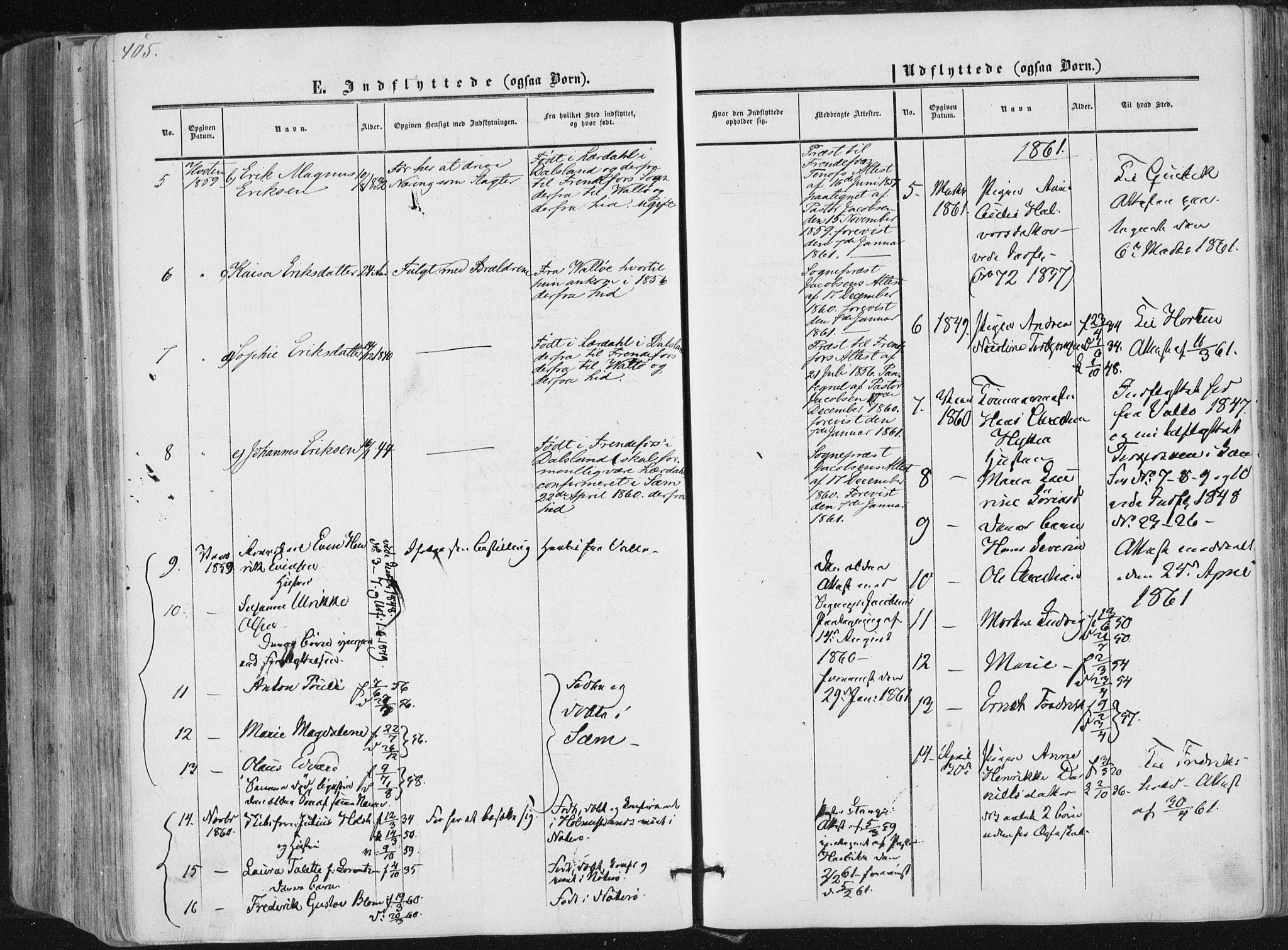 Tønsberg kirkebøker, AV/SAKO-A-330/F/Fa/L0008: Parish register (official) no. I 8, 1855-1864, p. 405