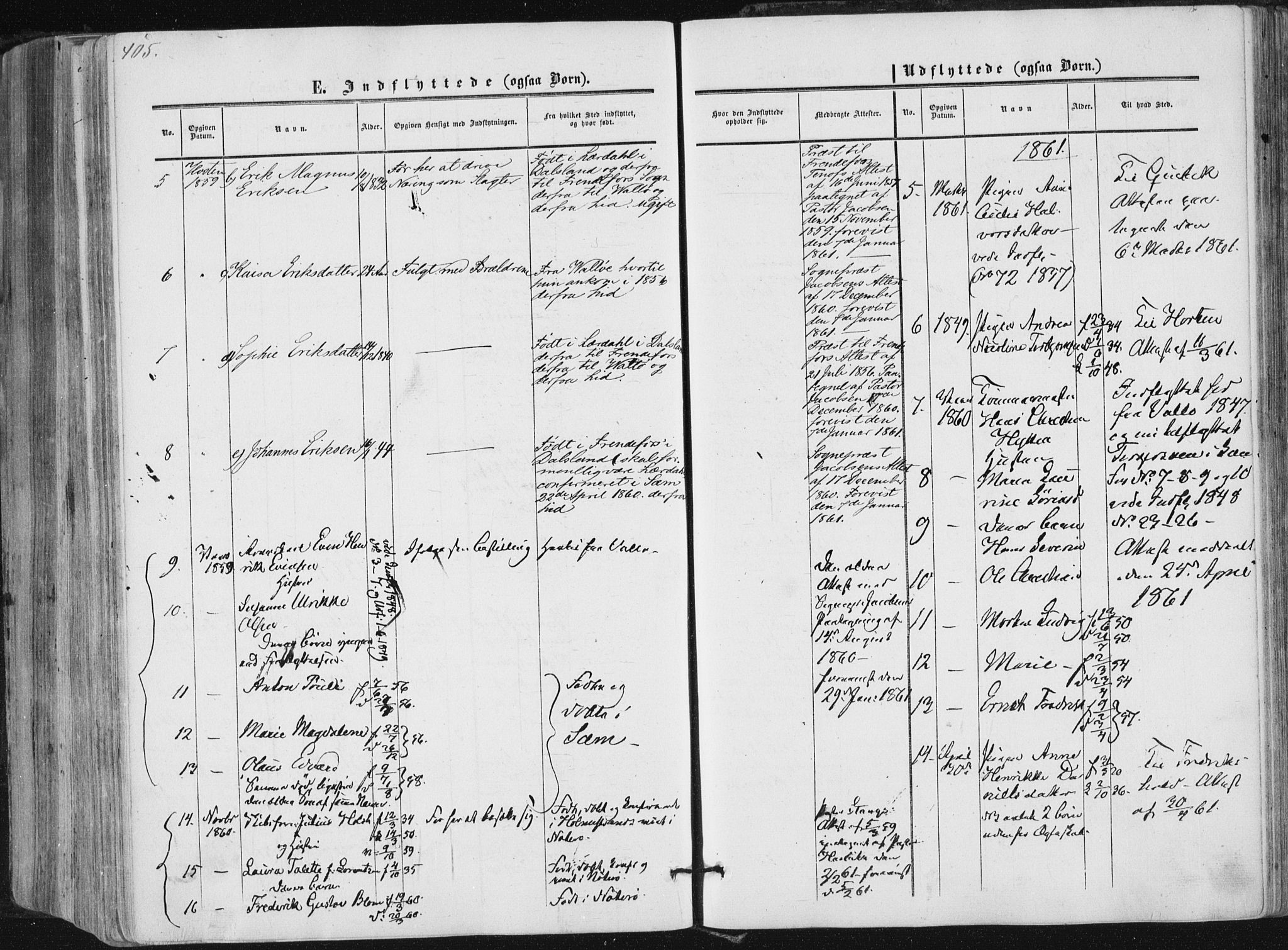 Tønsberg kirkebøker, SAKO/A-330/F/Fa/L0008: Parish register (official) no. I 8, 1855-1864, p. 405