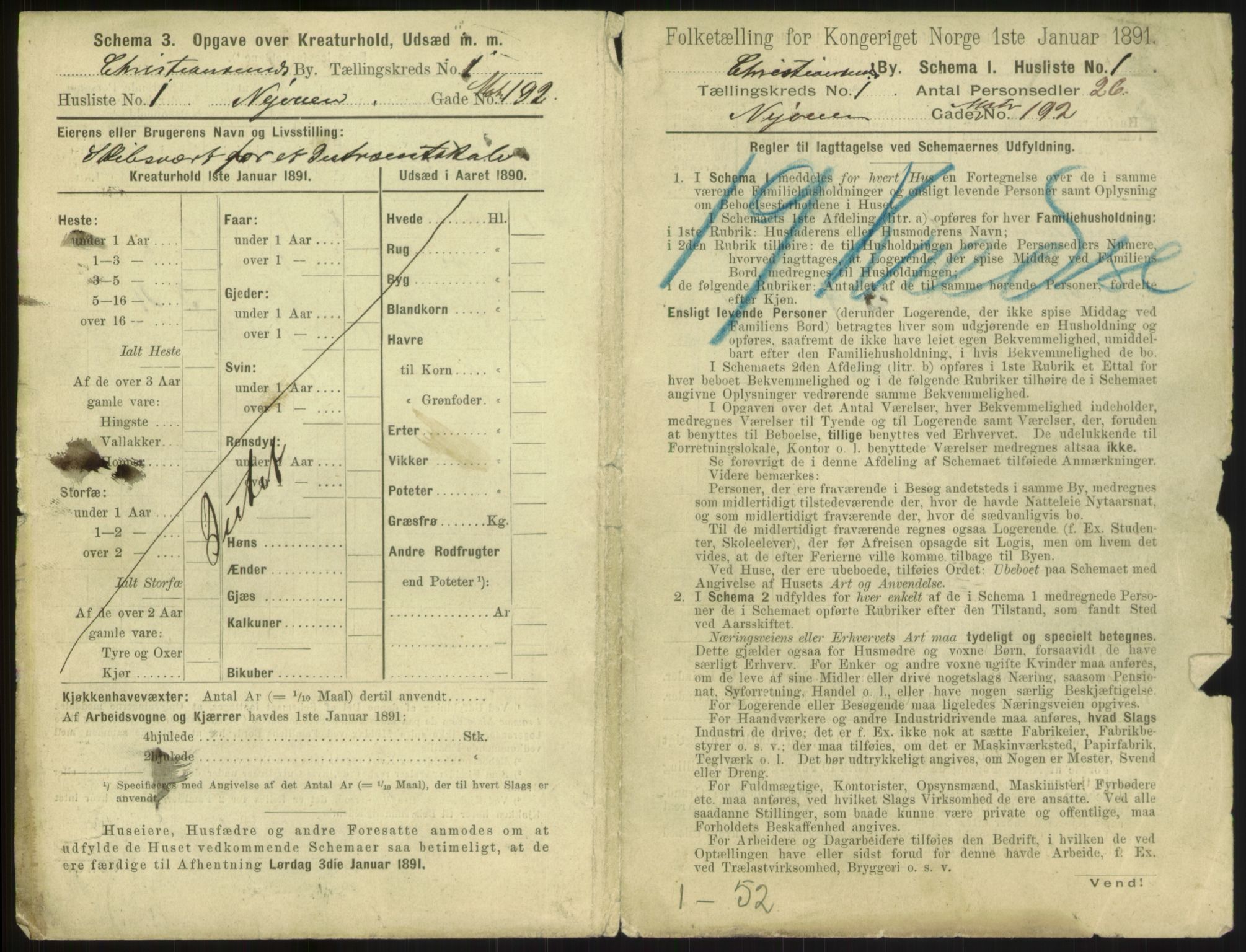 RA, 1891 census for 1503 Kristiansund, 1891, p. 46