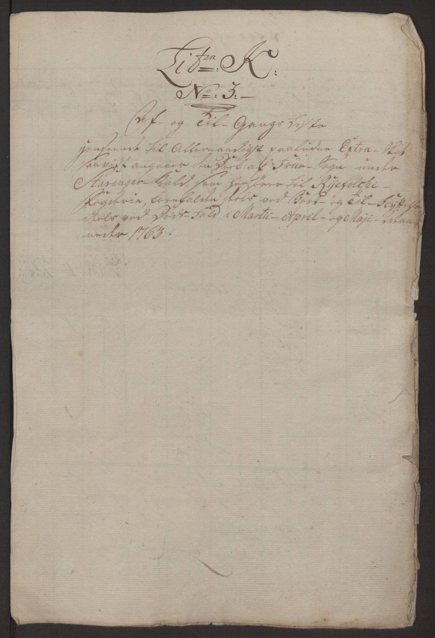 Rentekammeret inntil 1814, Reviderte regnskaper, Hovedkasseregnskaper, AV/RA-EA-4065/Rf/L0072b: Ekstraskatteregnskap, 1762, p. 475