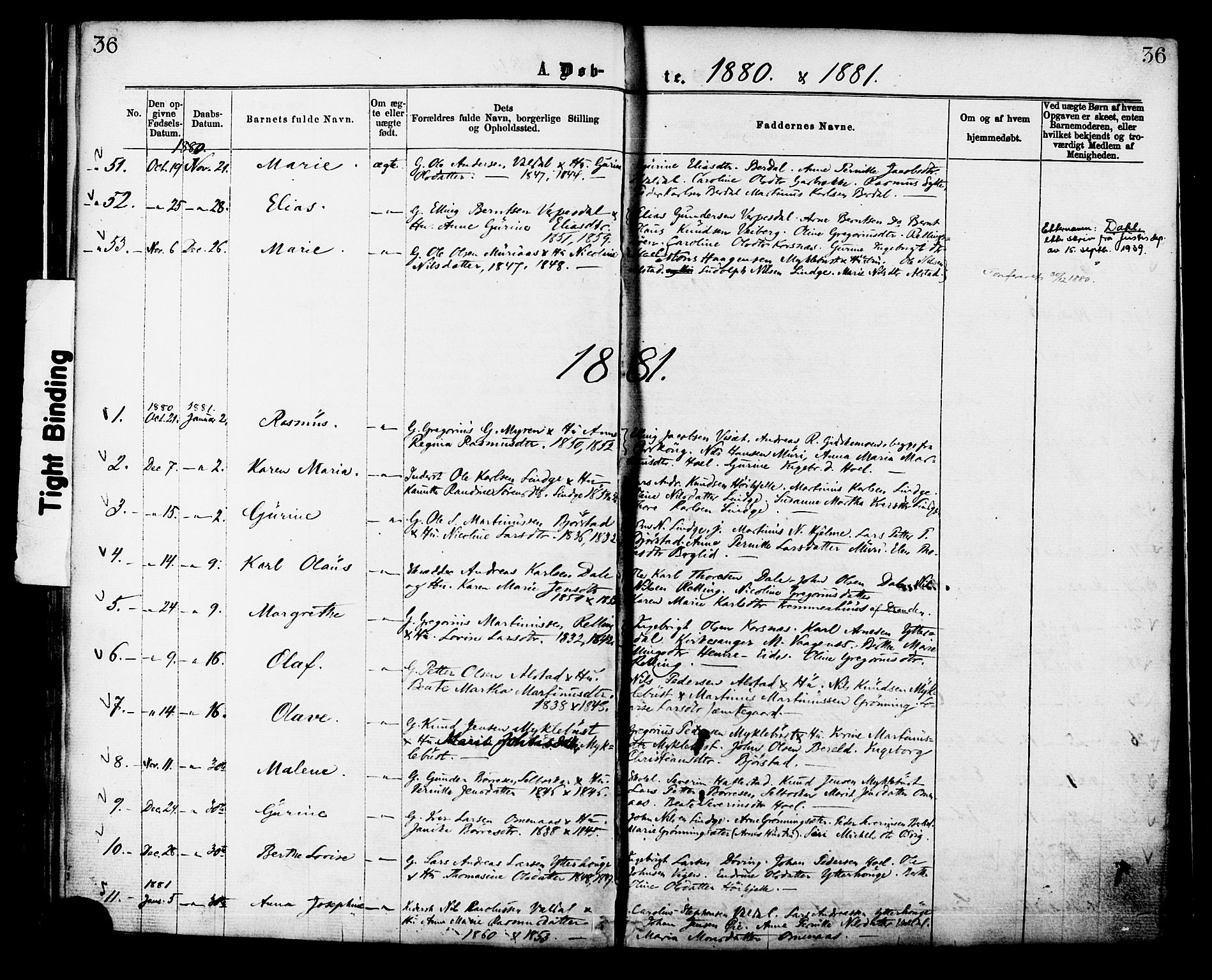 Ministerialprotokoller, klokkerbøker og fødselsregistre - Møre og Romsdal, SAT/A-1454/519/L0254: Parish register (official) no. 519A13, 1868-1883, p. 36