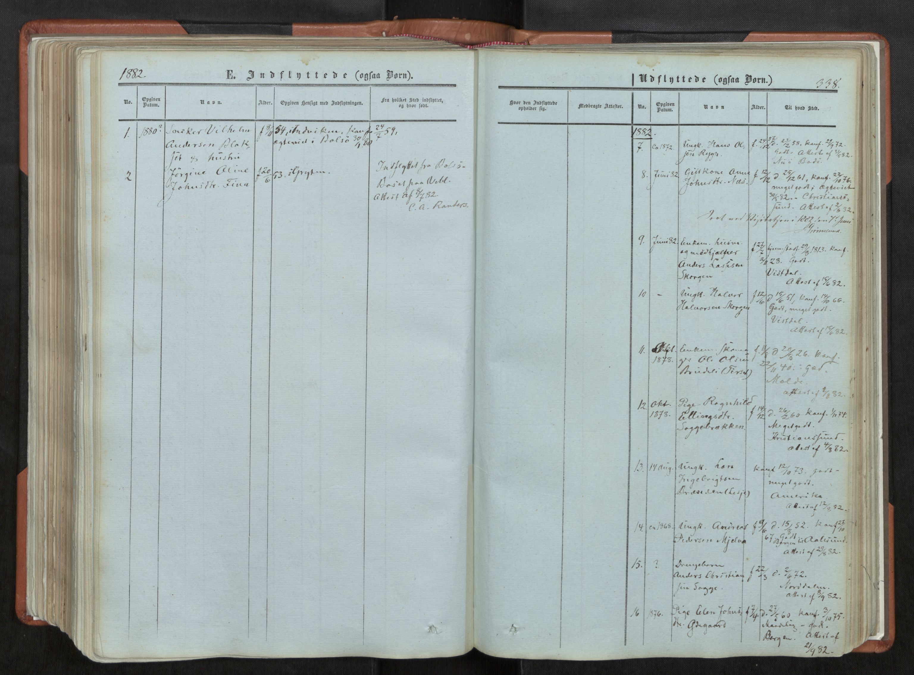 Ministerialprotokoller, klokkerbøker og fødselsregistre - Møre og Romsdal, AV/SAT-A-1454/544/L0572: Parish register (official) no. 544A05, 1854-1886, p. 338