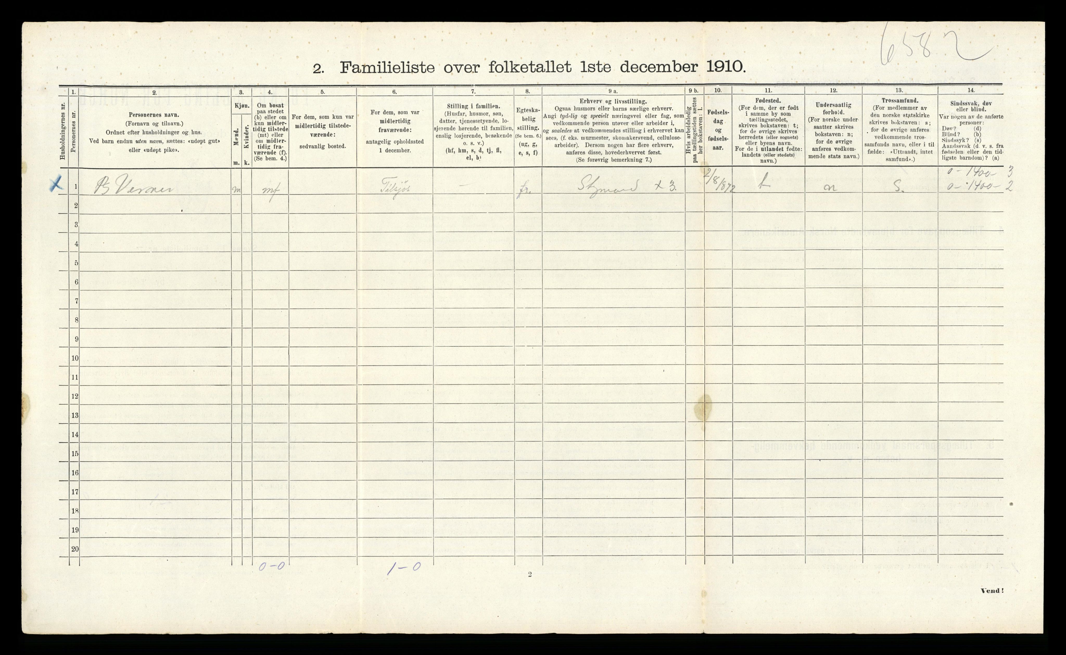 RA, 1910 census for Trondheim, 1910, p. 19570