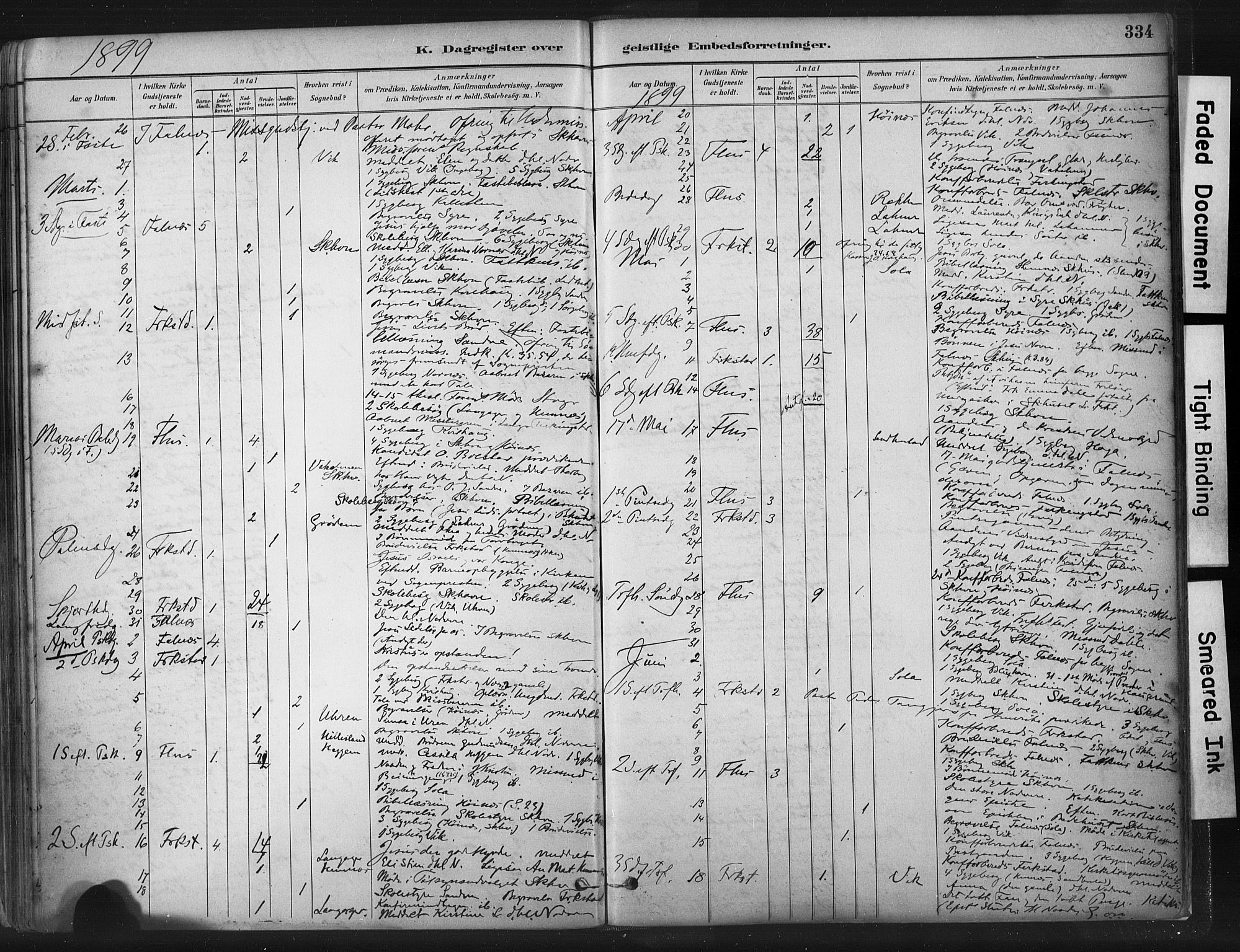 Skudenes sokneprestkontor, AV/SAST-A -101849/H/Ha/Haa/L0009: Parish register (official) no. A 6, 1882-1912, p. 334