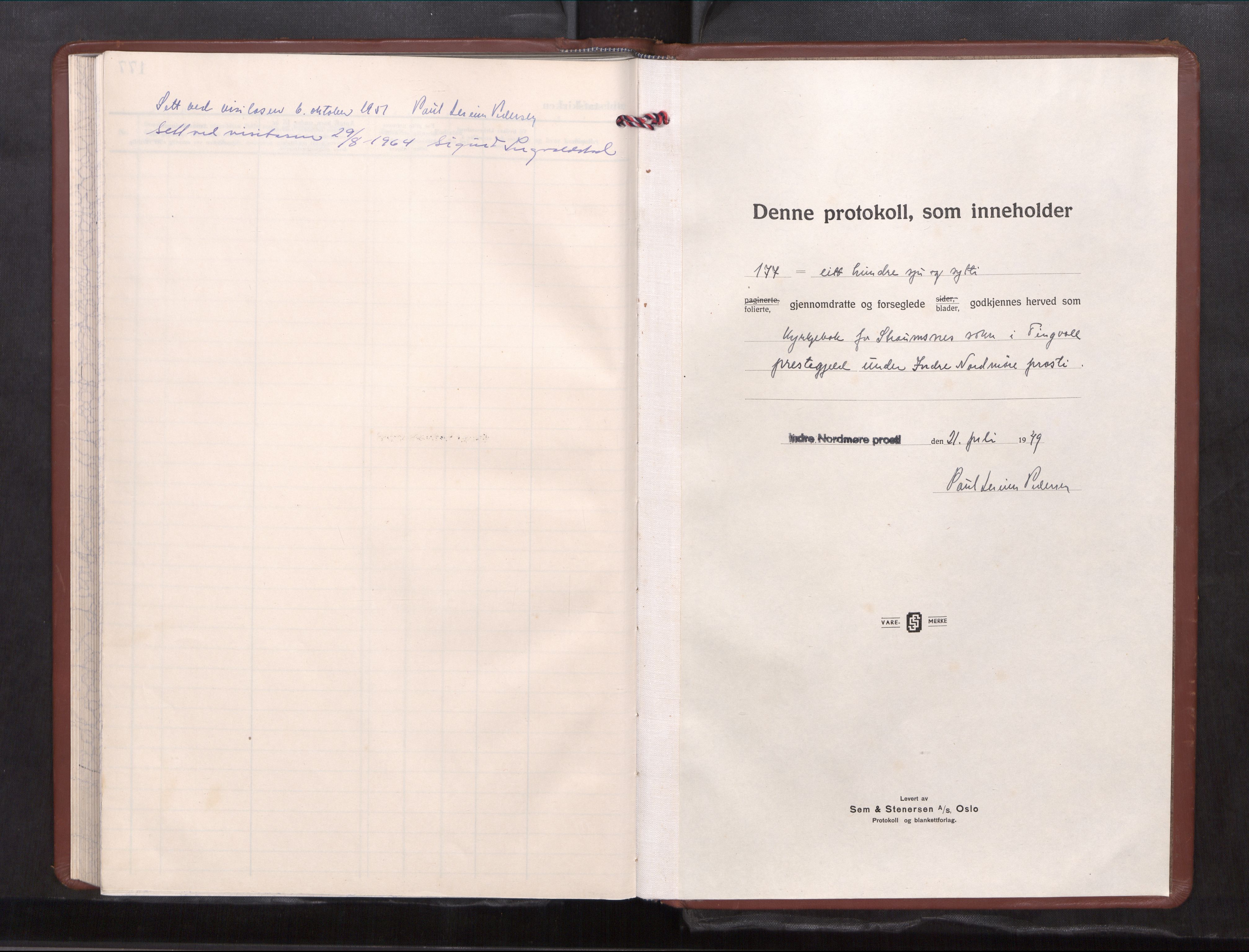 Ministerialprotokoller, klokkerbøker og fødselsregistre - Møre og Romsdal, SAT/A-1454/587/L1003: Parish register (copy) no. 587---, 1949-1969